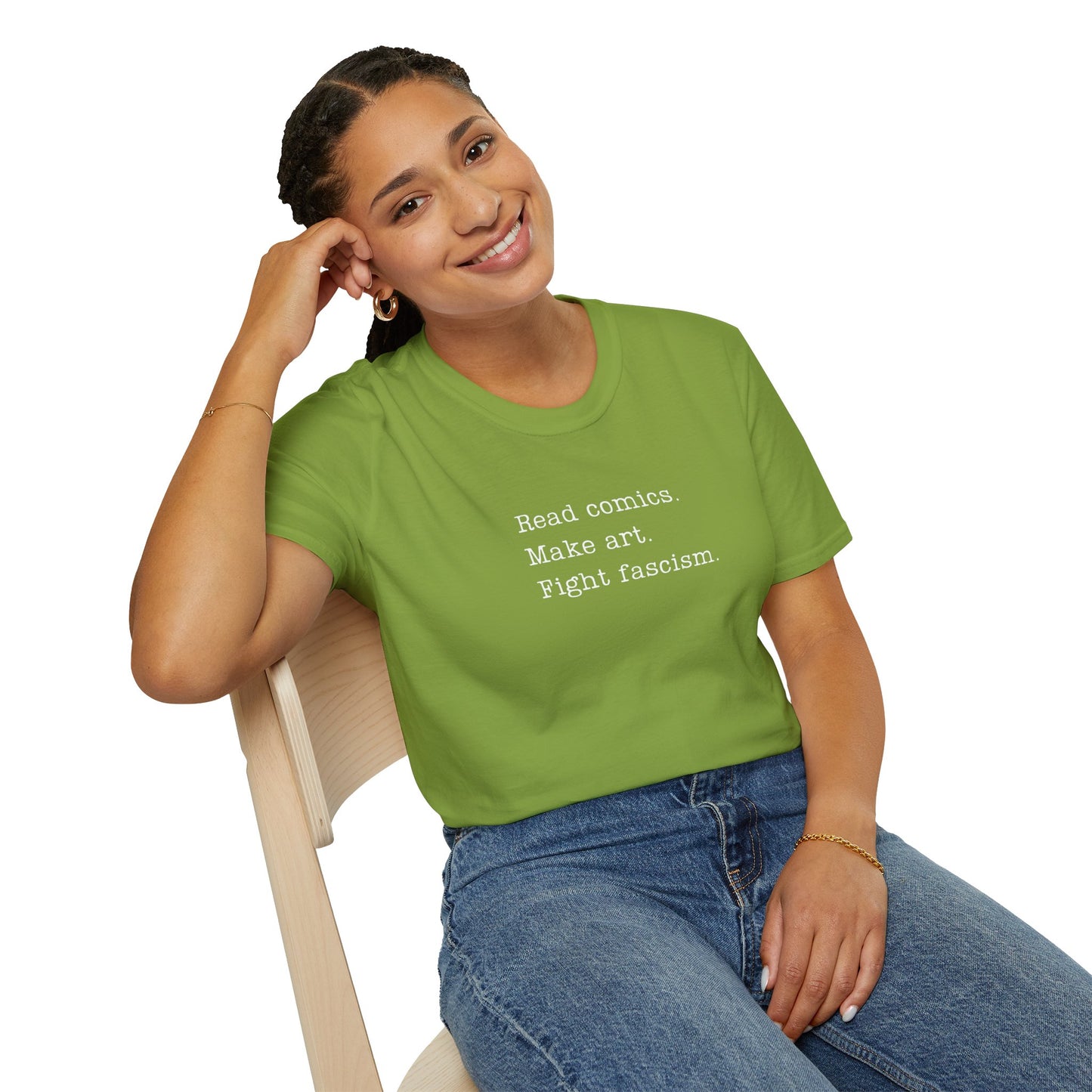 Read Comics, Fight Fascism Activist Tee Shirt