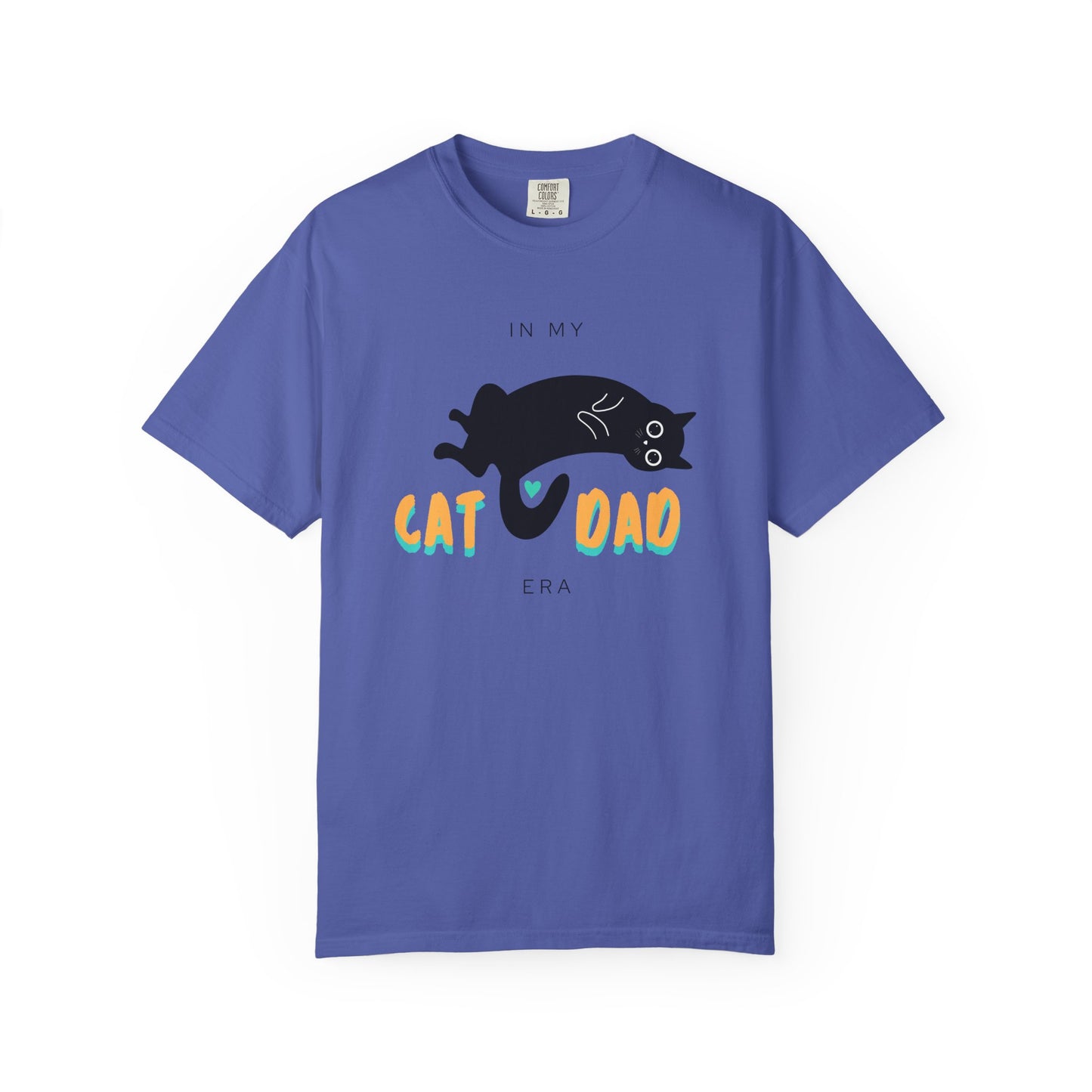 Cat Dad Era Orange & Green Unisex Garment-Dyed T-shirt