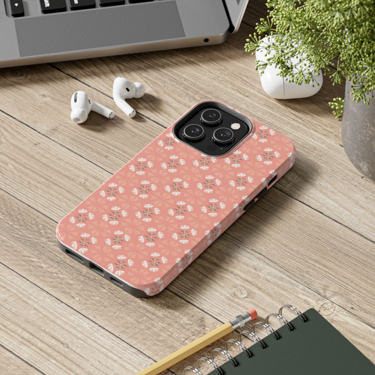 Pink Floral Tough Phone Cases