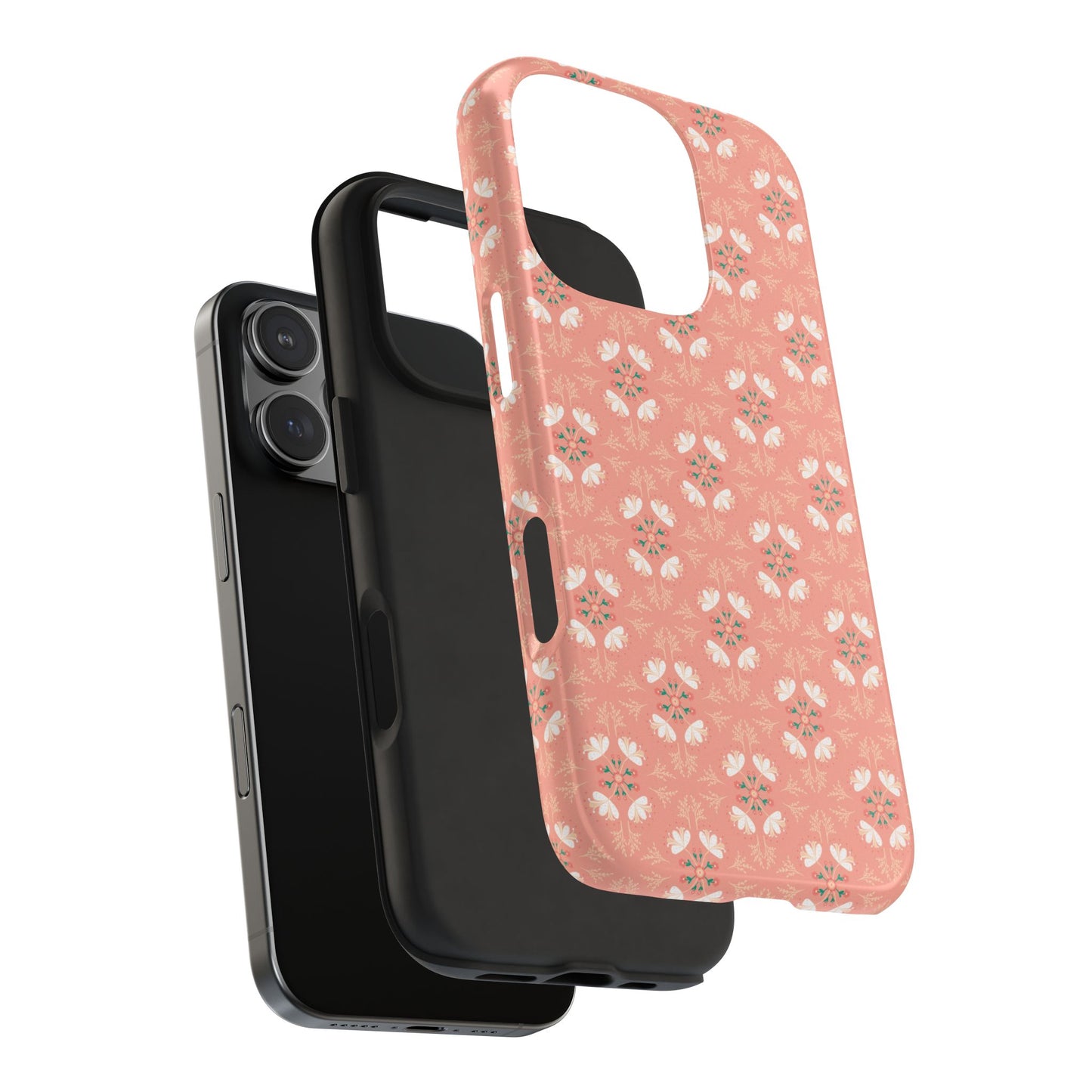 Pink Floral Tough Phone Cases