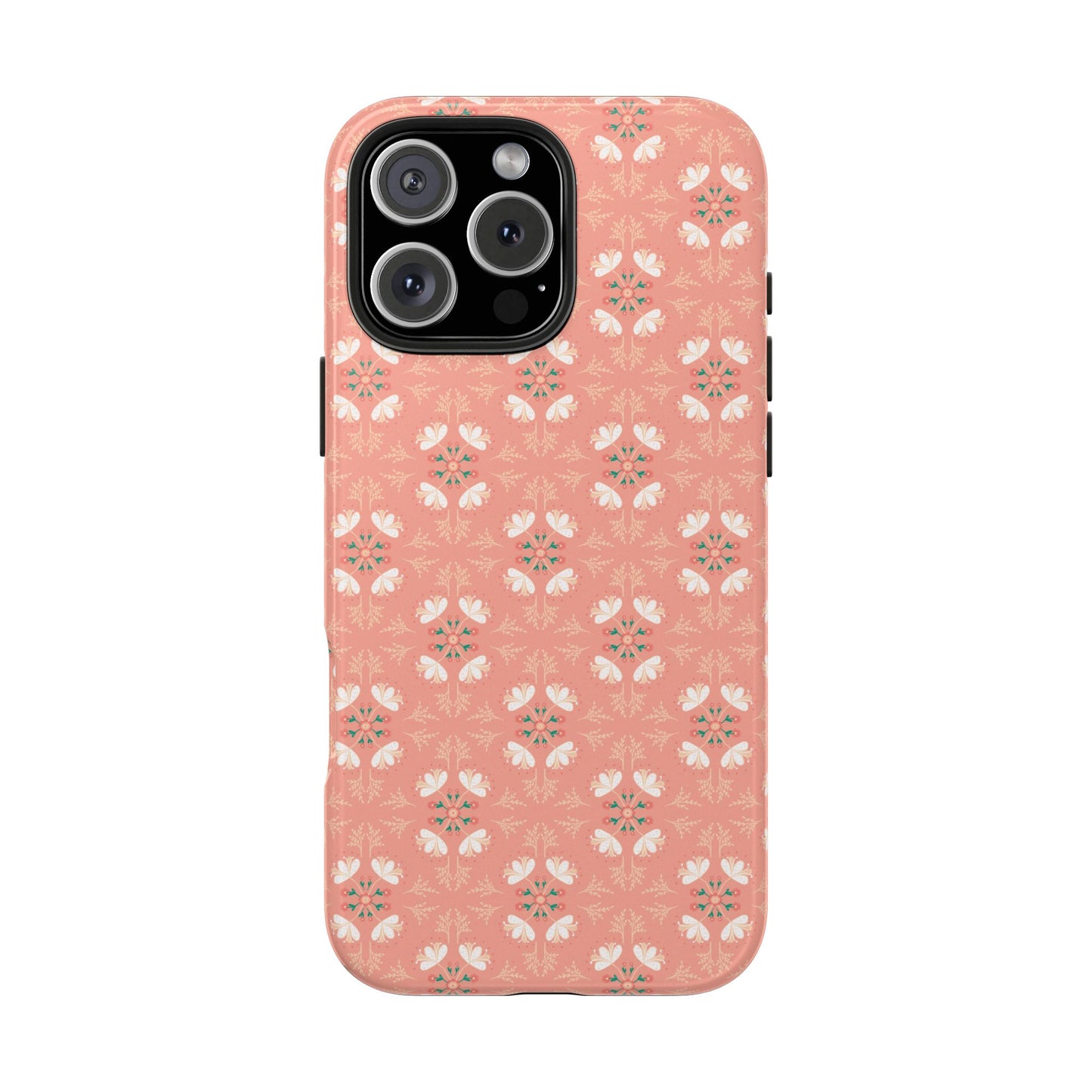 Pink Floral Tough Phone Cases
