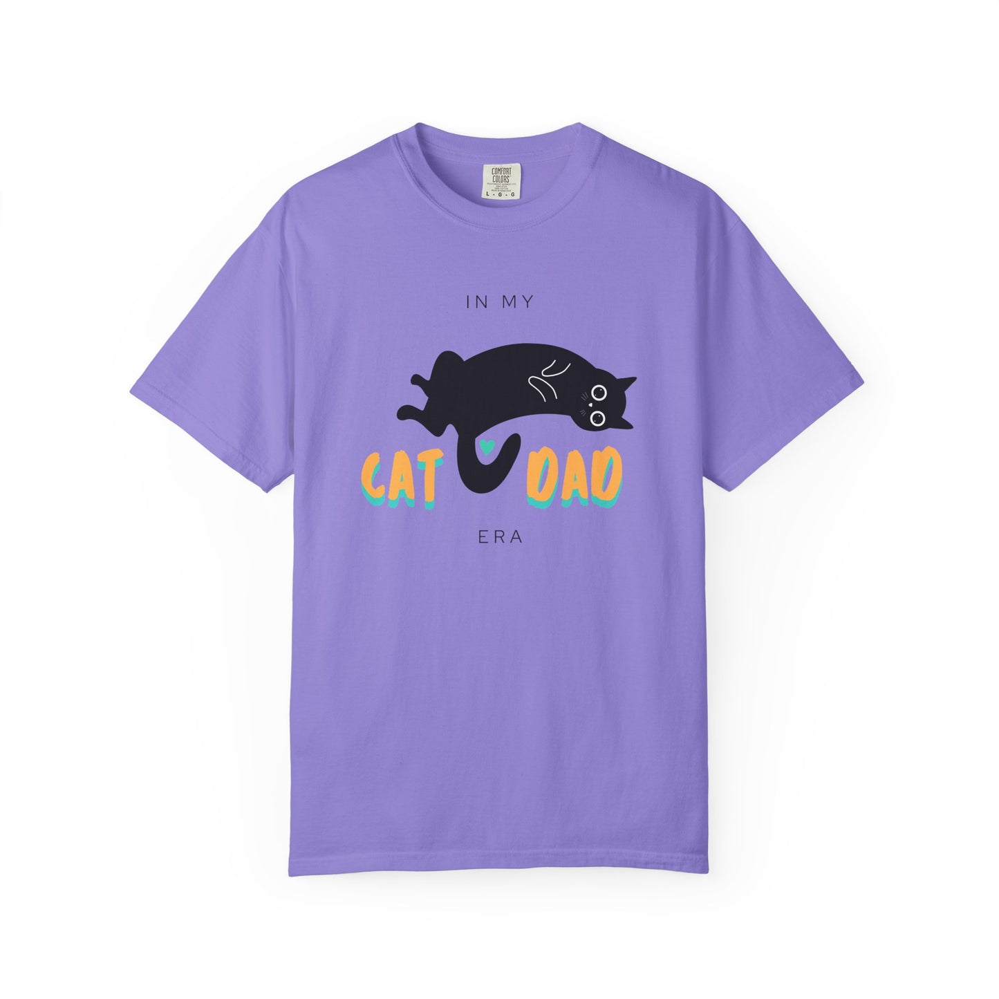 Cat Dad Era Orange & Green Unisex Garment-Dyed T-shirt