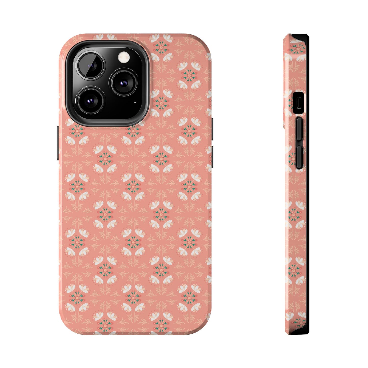 Pink Floral Tough Phone Cases