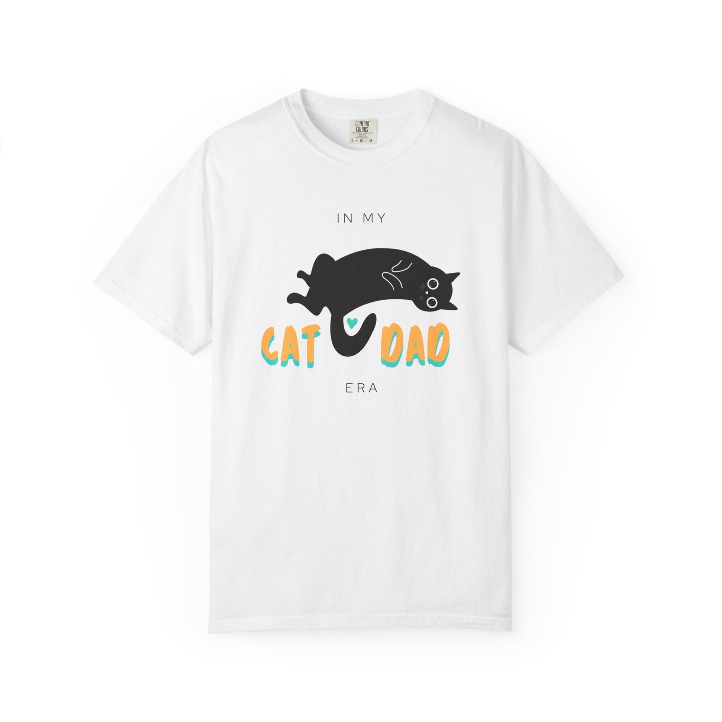 Cat Dad Era Orange & Green Unisex Garment-Dyed T-shirt