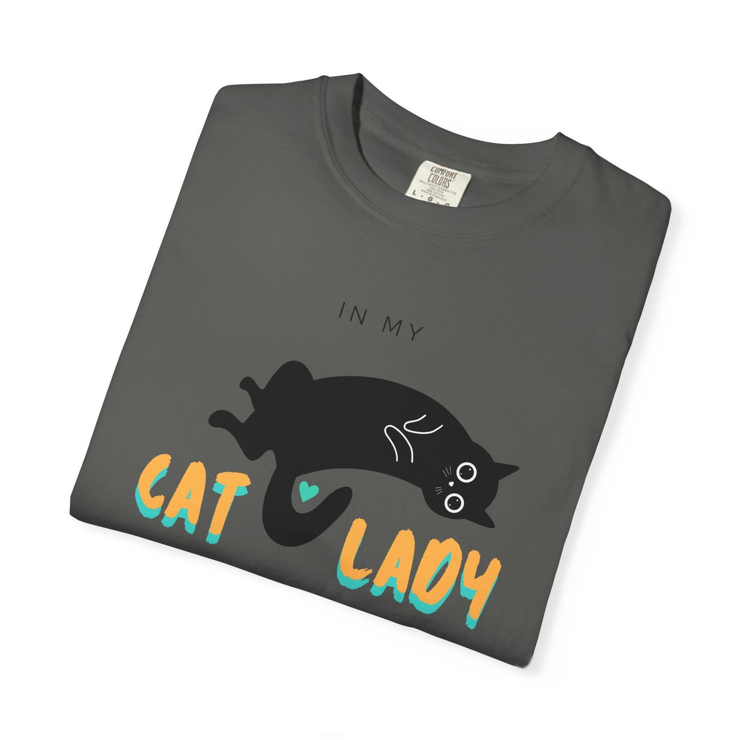 Orange & Green Cat Lady Era Unisex Garment-Dyed T-shirt