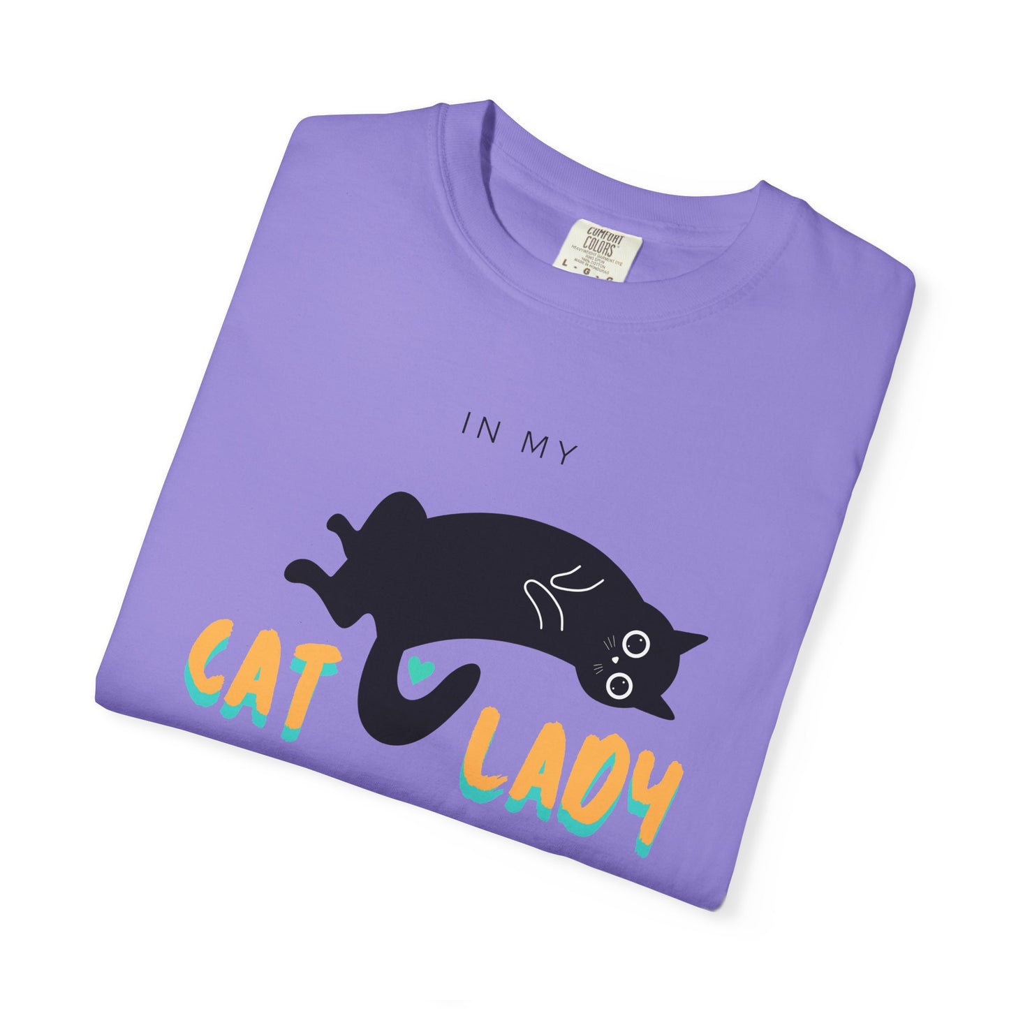 Orange & Green Cat Lady Era Unisex Garment-Dyed T-shirt