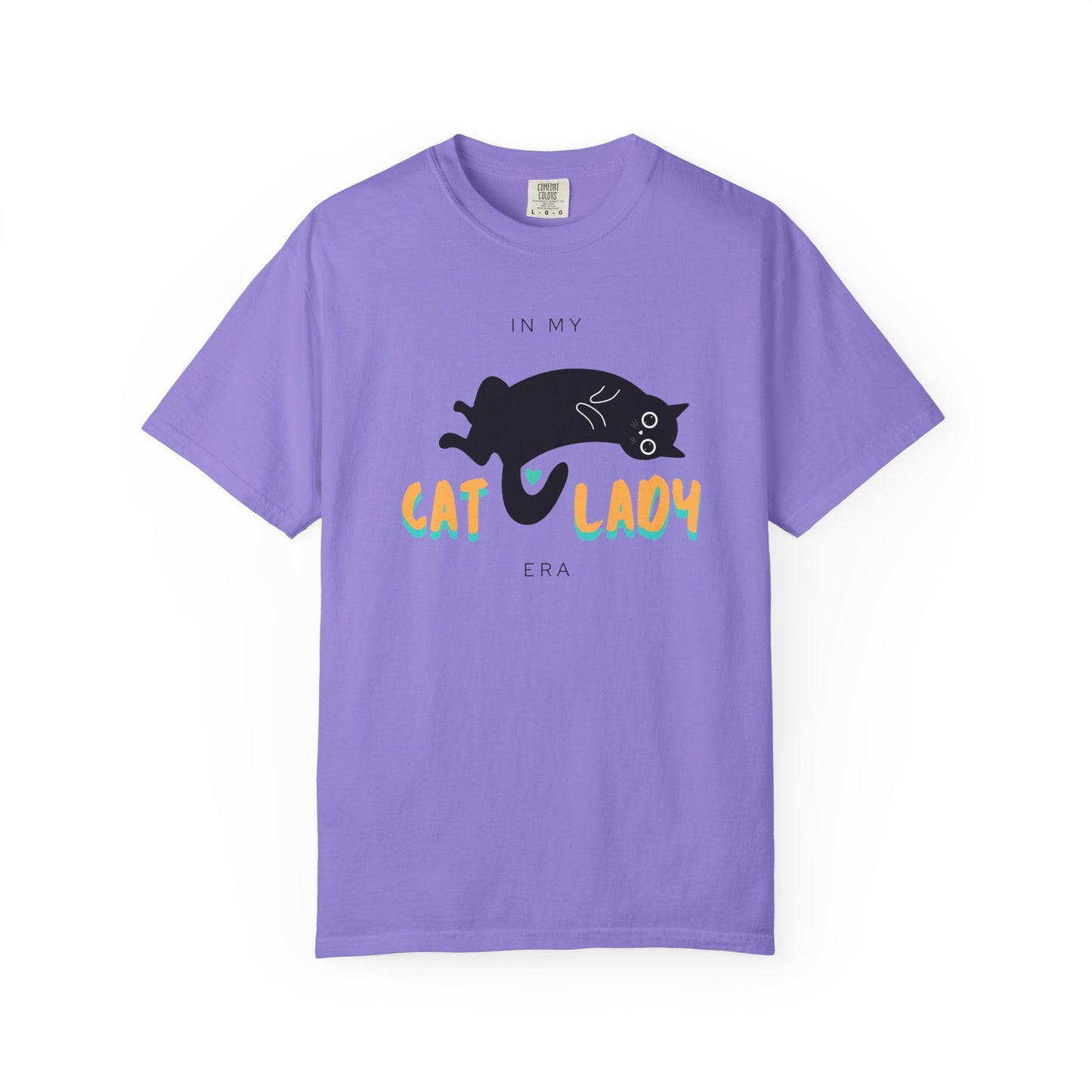 Orange & Green Cat Lady Era Unisex Garment-Dyed T-shirt