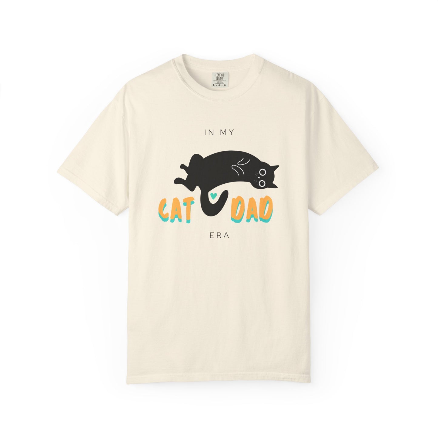 Cat Dad Era Orange & Green Unisex Garment-Dyed T-shirt