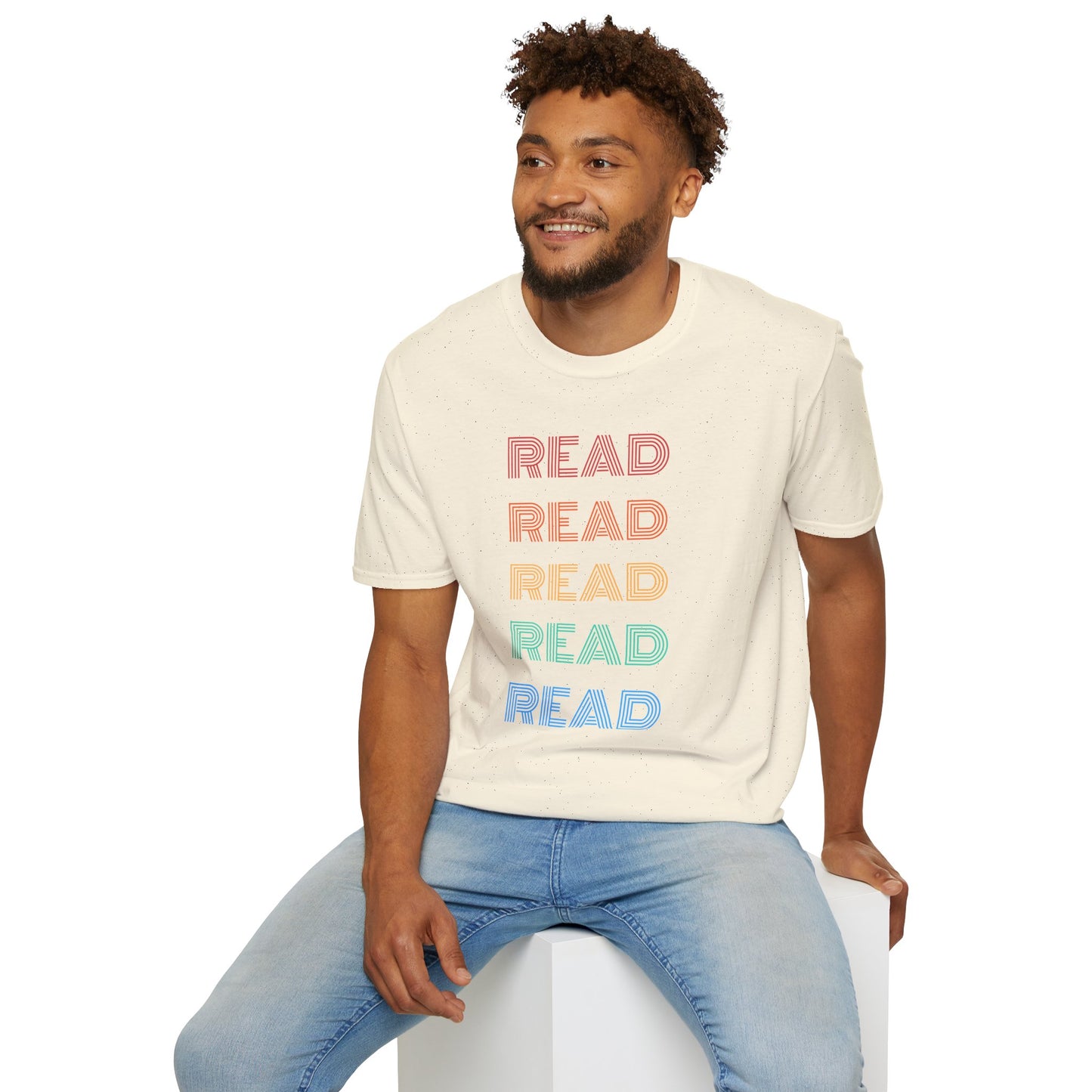 Rainbow READ T-Shirt | Book Lover Gift | Rainbow Design