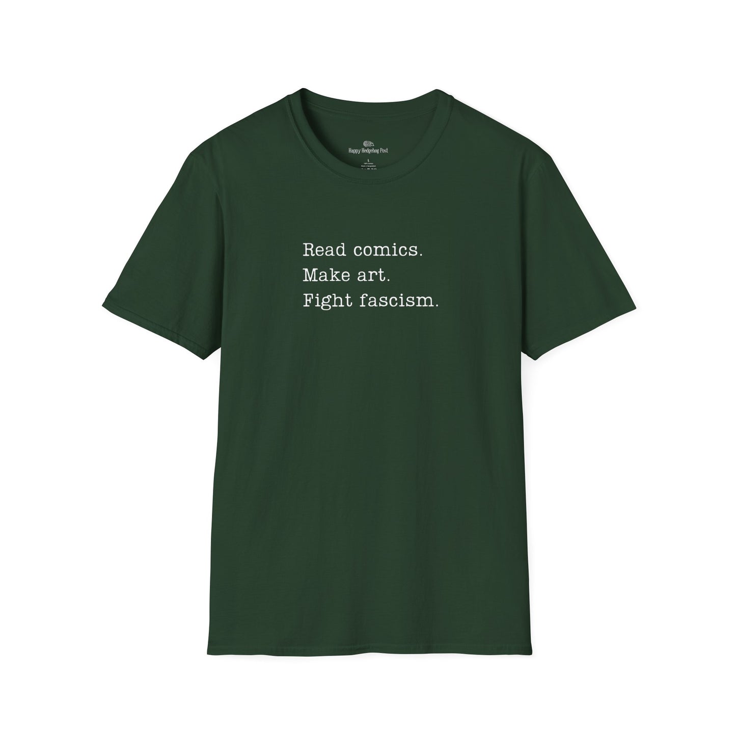 Read Comics, Fight Fascism Activist Tee Shirt