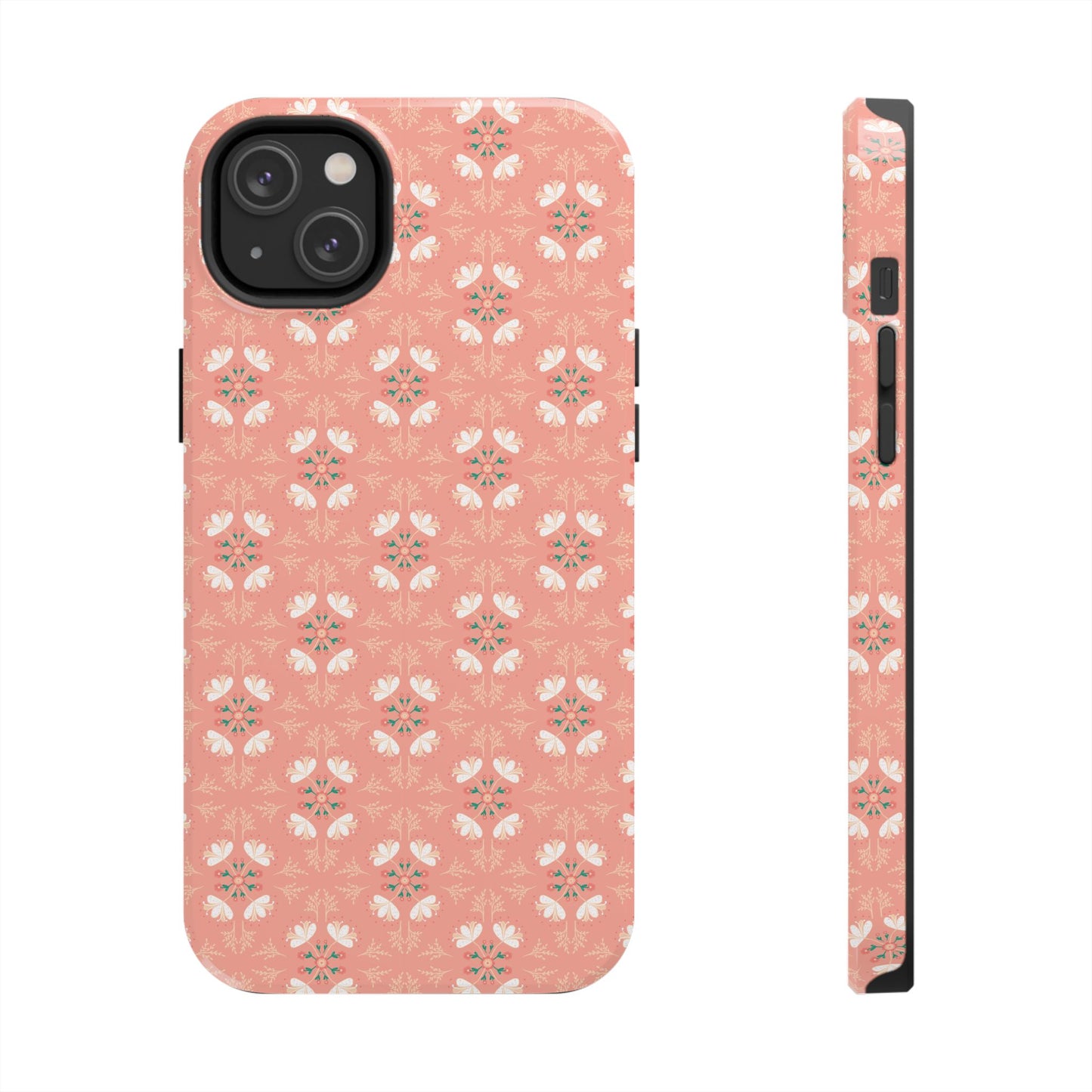 Pink Floral Tough Phone Cases