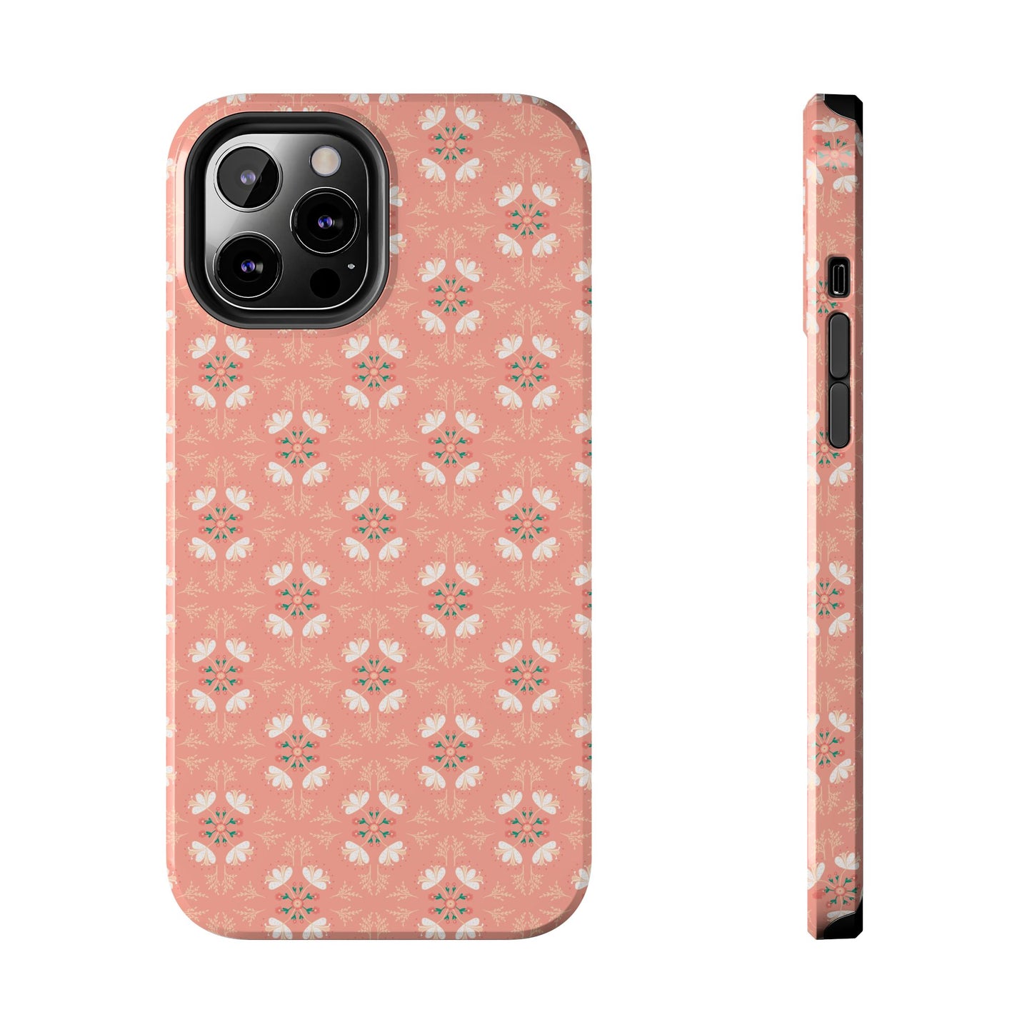 Pink Floral Tough Phone Cases