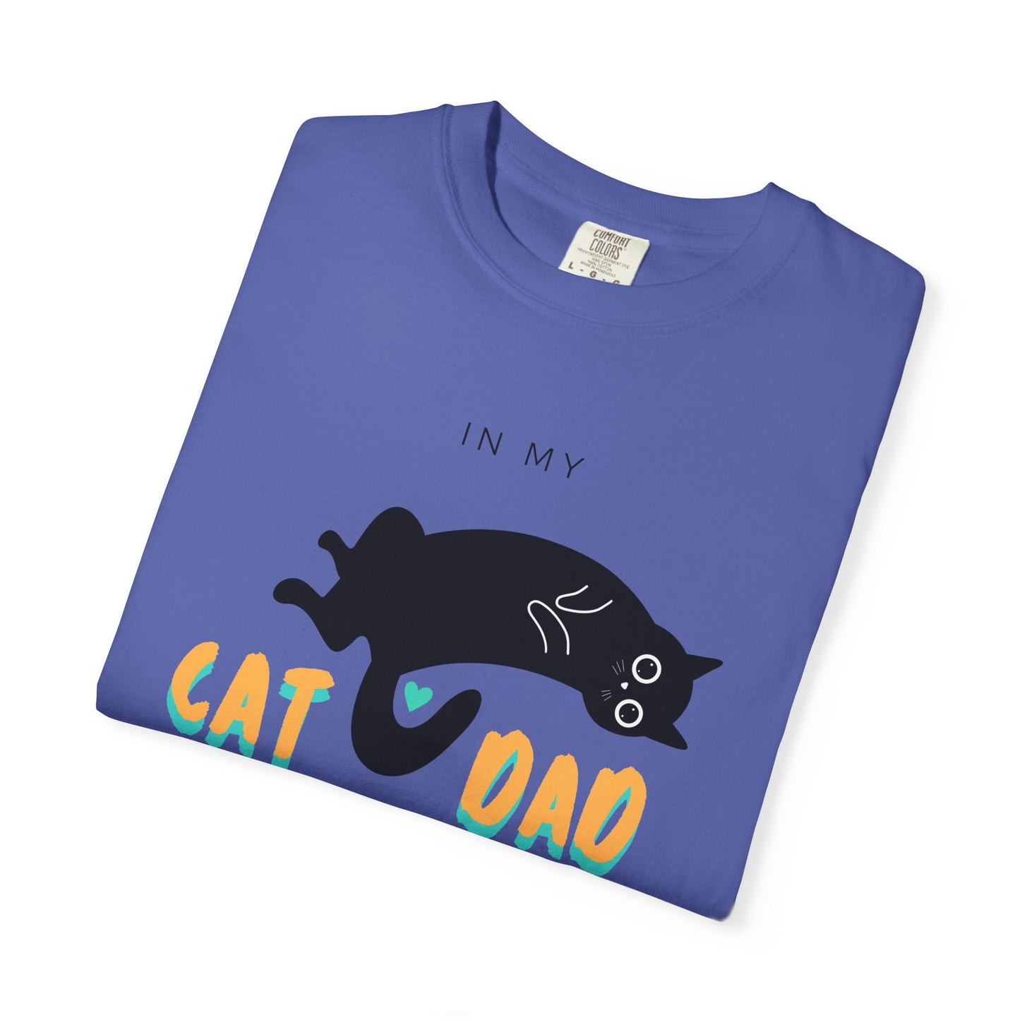 Cat Dad Era Orange & Green Unisex Garment-Dyed T-shirt