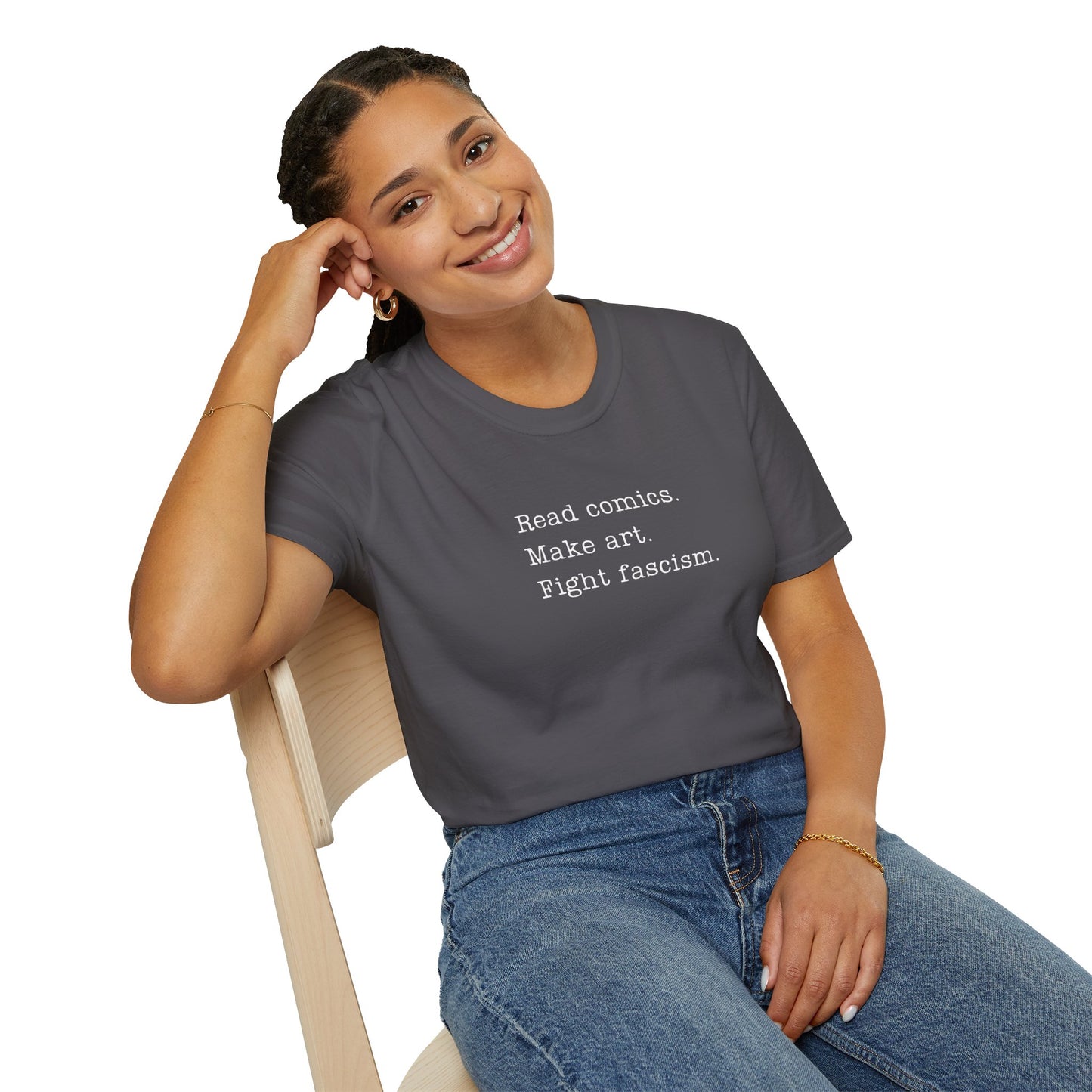 Read Comics, Fight Fascism Activist Tee Shirt