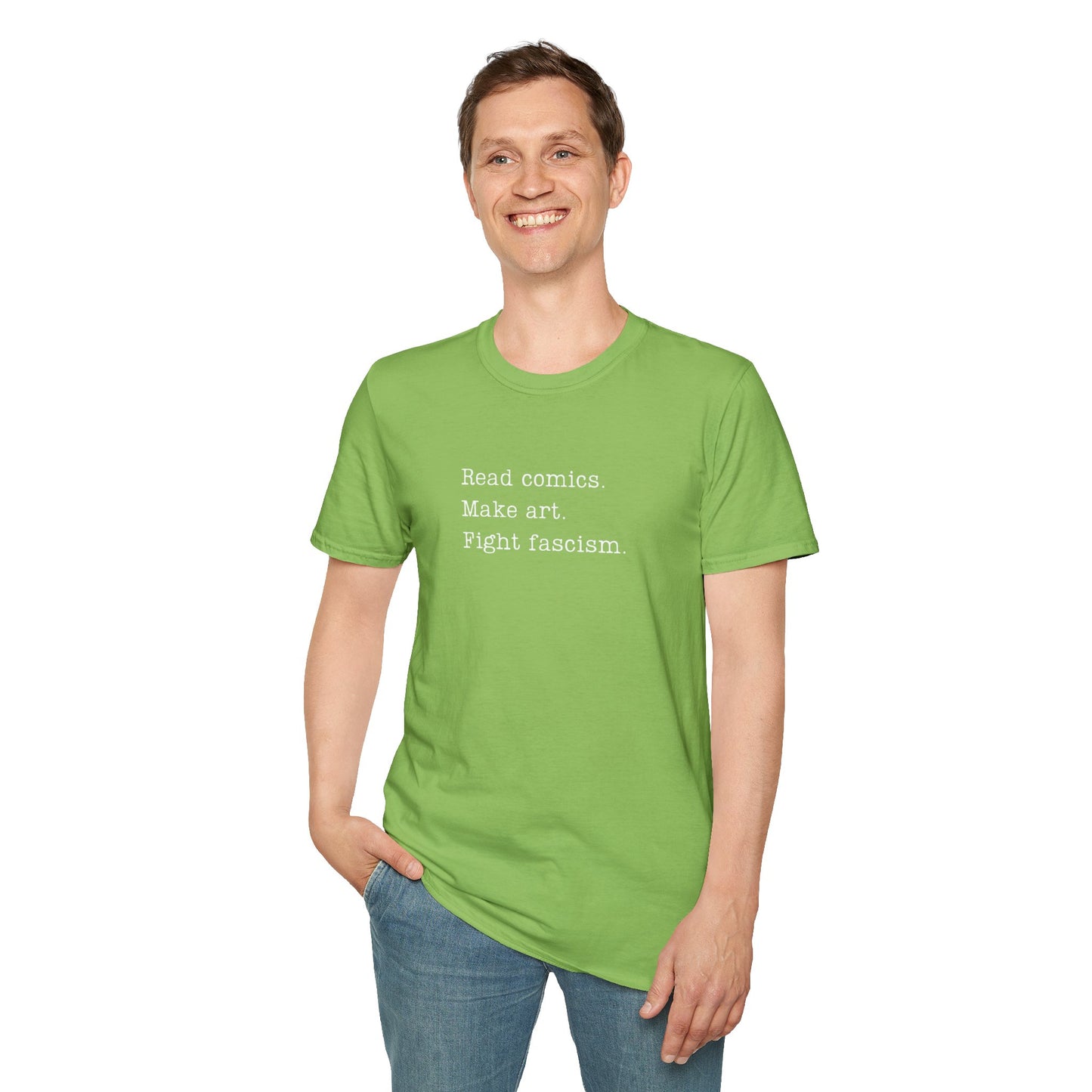 Read Comics, Fight Fascism Activist Tee Shirt
