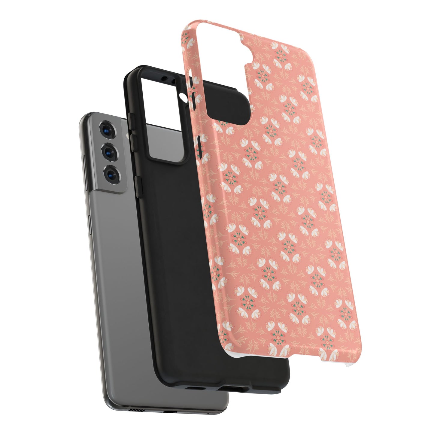 Pink Floral Tough Phone Cases