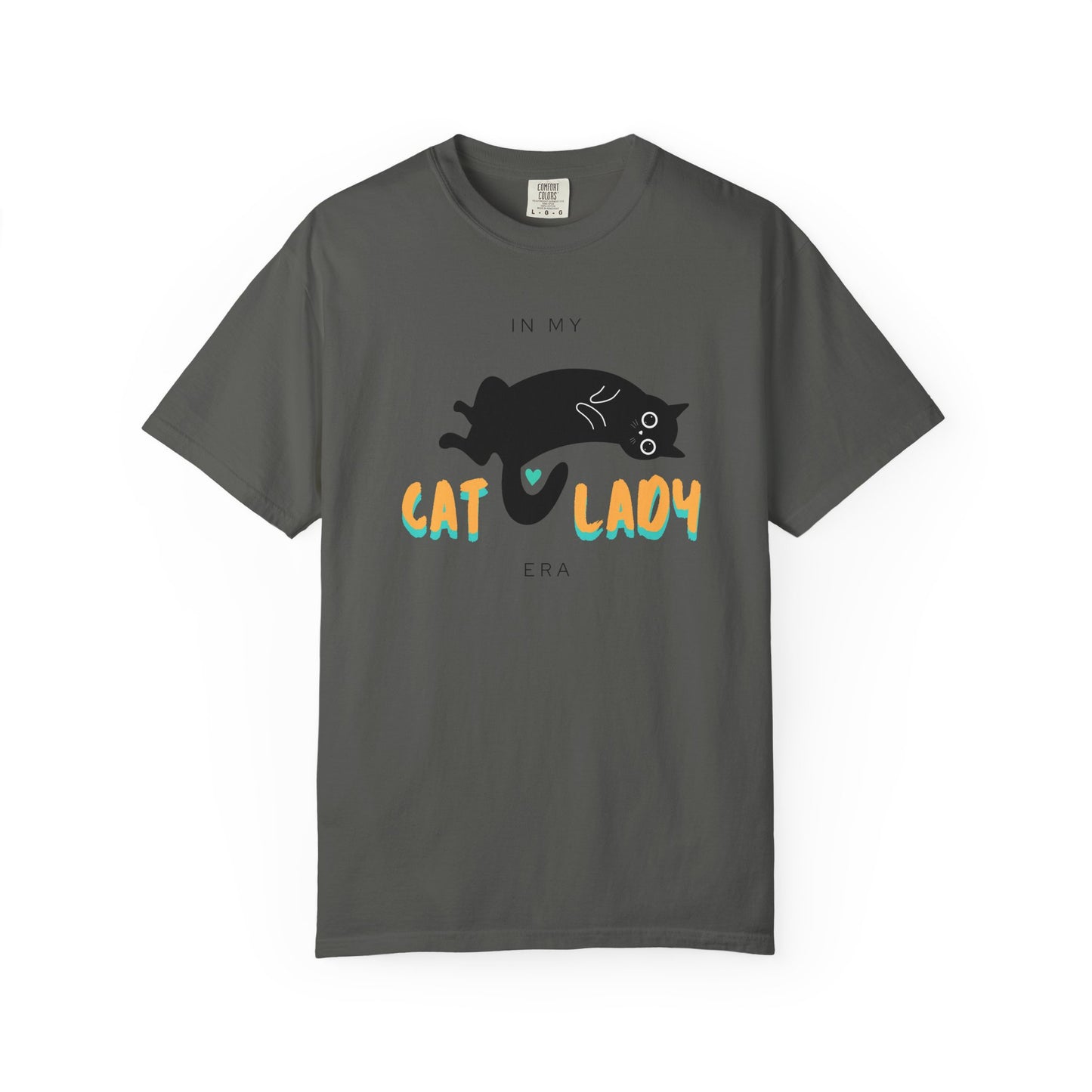 Orange & Green Cat Lady Era Unisex Garment-Dyed T-shirt