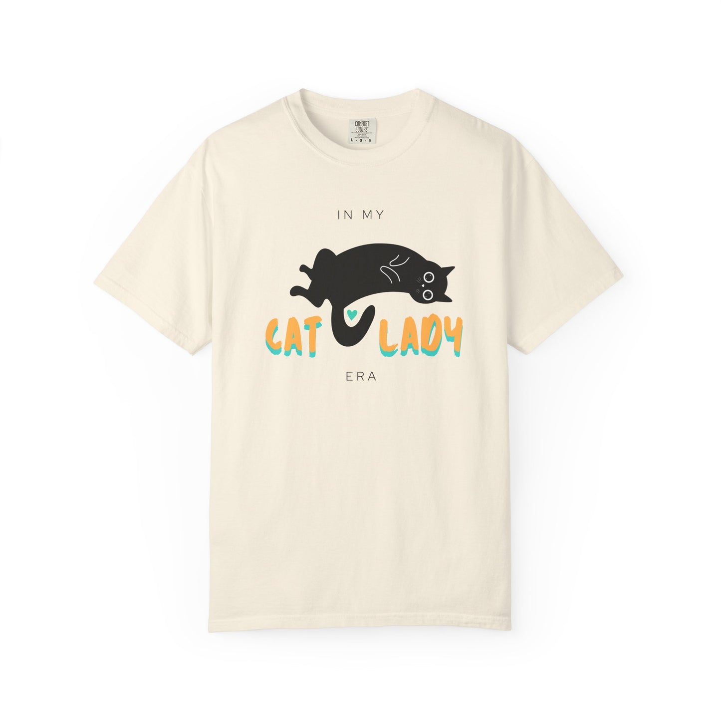 Orange & Green Cat Lady Era Unisex Garment-Dyed T-shirt