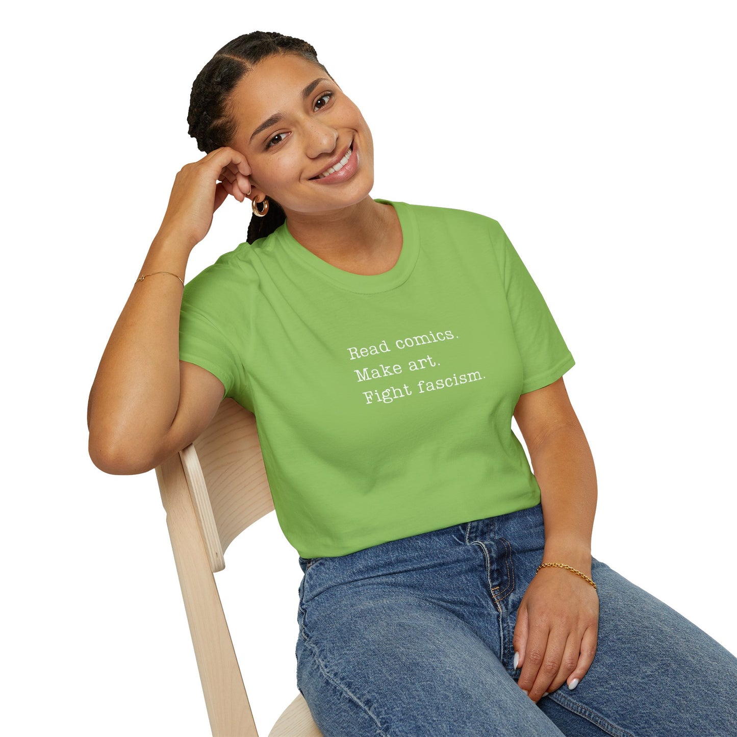 Read Comics, Fight Fascism Activist Tee Shirt