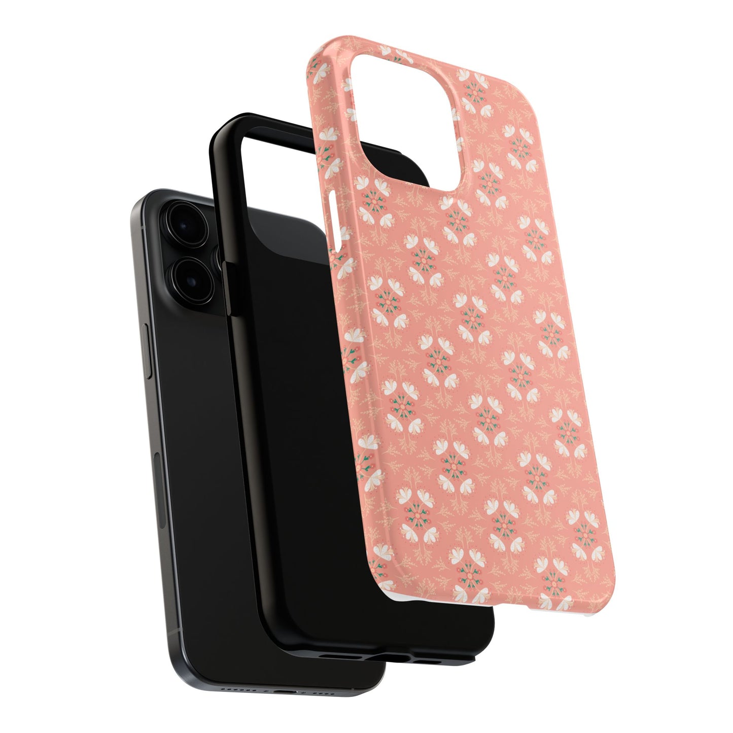 Pink Floral Tough Phone Cases