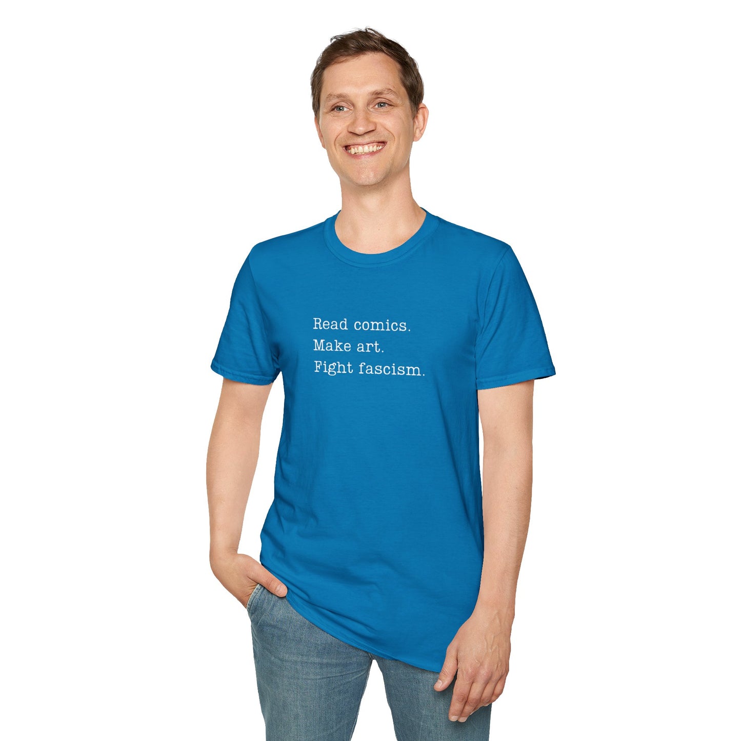 Read Comics, Fight Fascism Activist Tee Shirt
