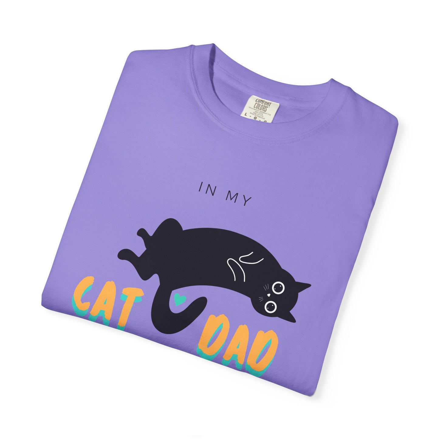 Cat Dad Era Orange & Green Unisex Garment-Dyed T-shirt