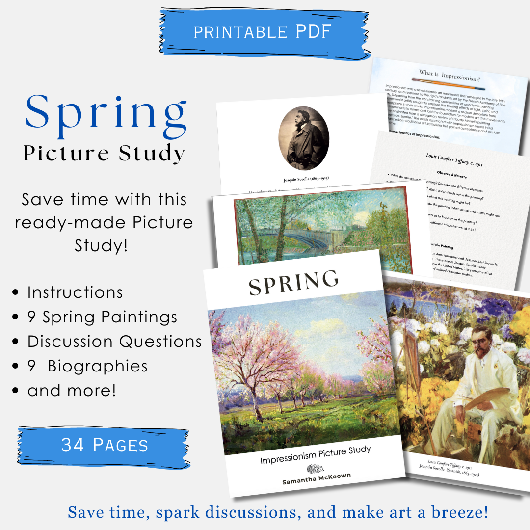 Spring Impressionist Picture Study + Printable Art
