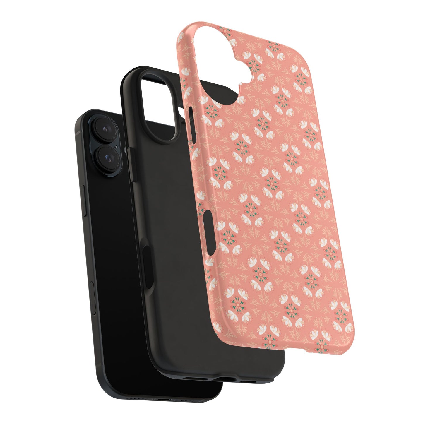Pink Floral Tough Phone Cases