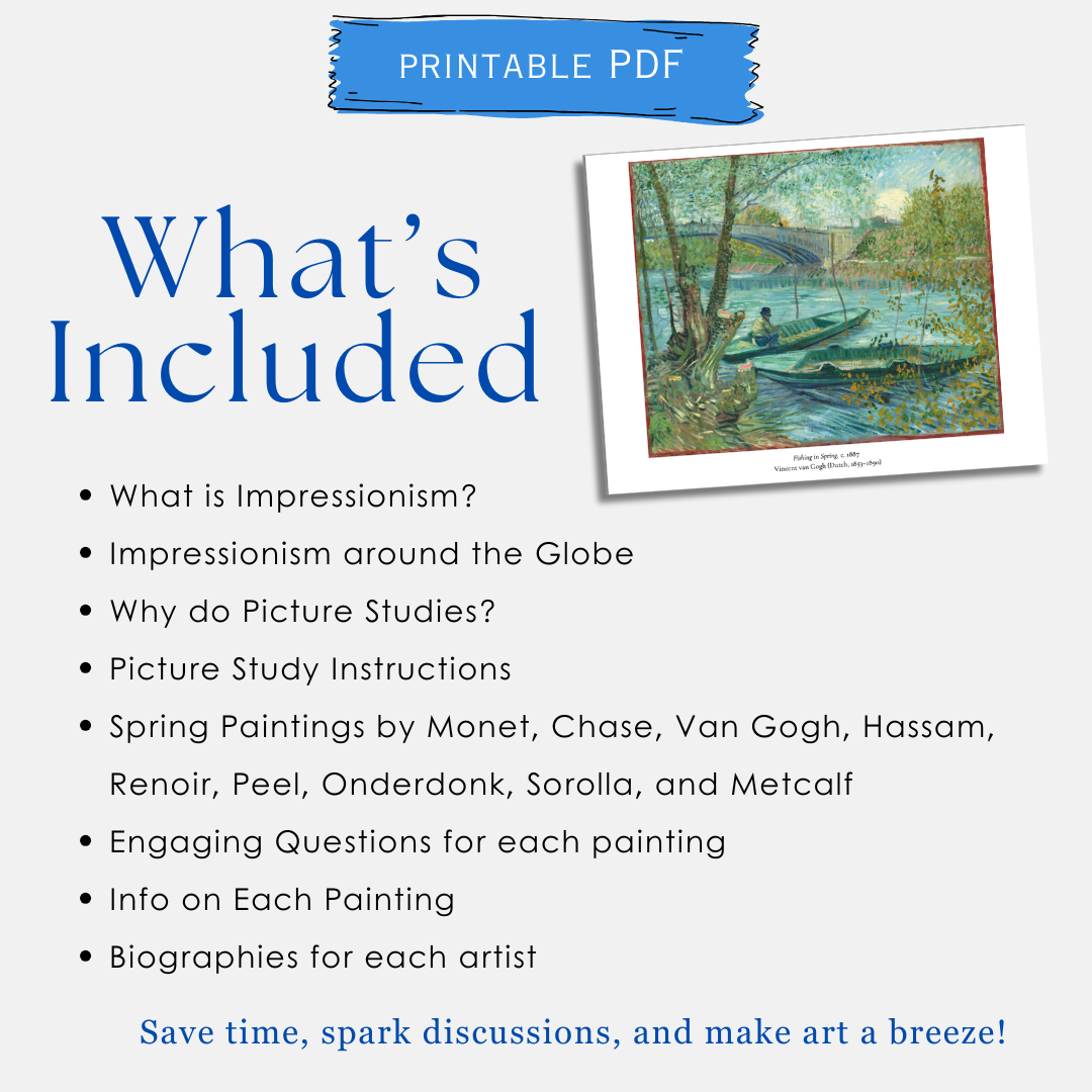 Spring Impressionist Picture Study + Printable Art
