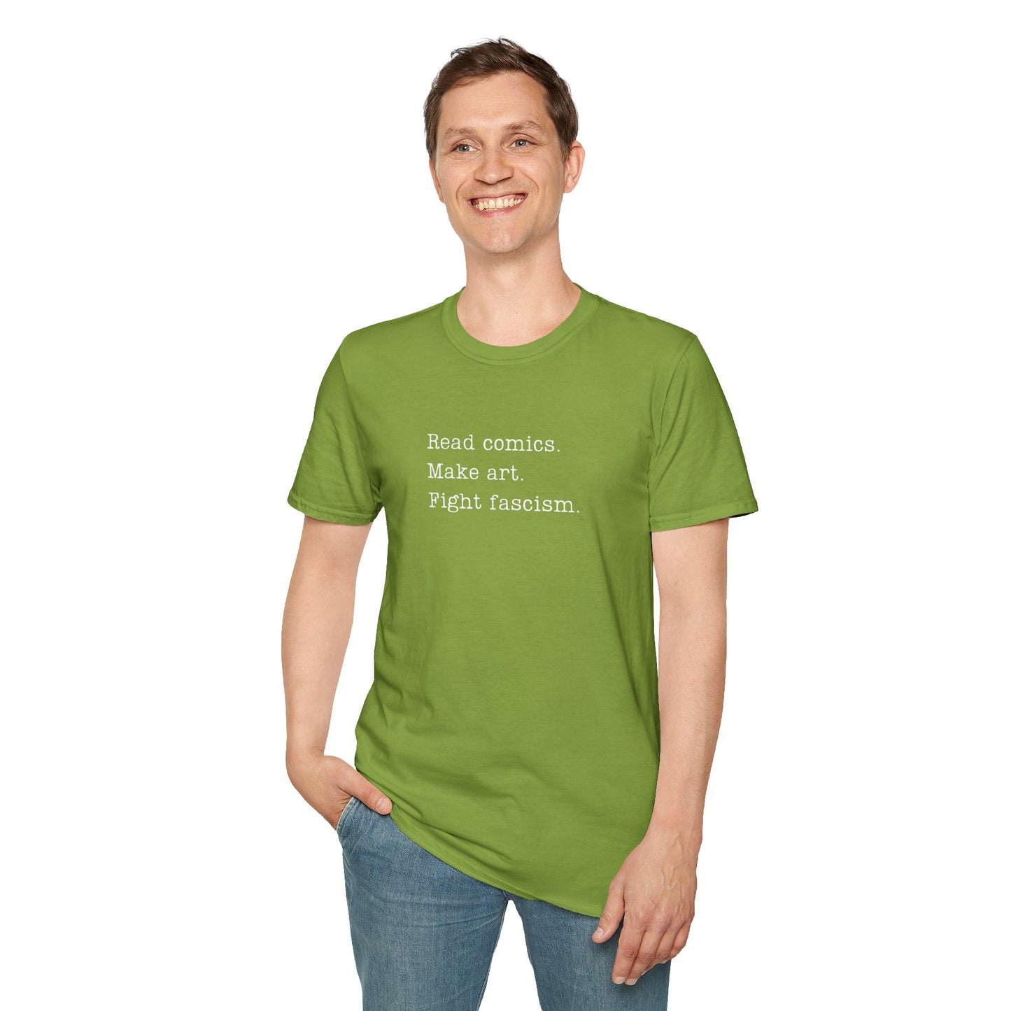 Read Comics, Fight Fascism Activist Tee Shirt