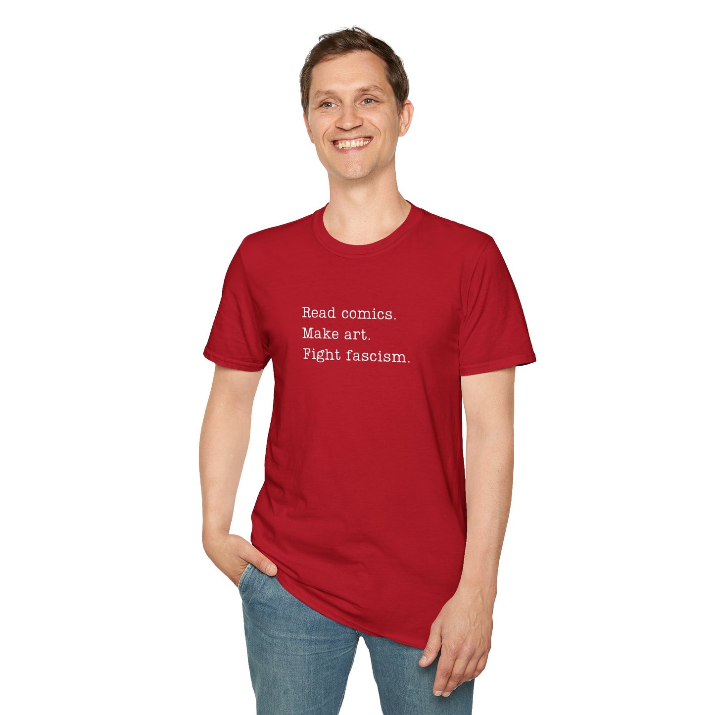 Read Comics, Fight Fascism Activist Tee Shirt