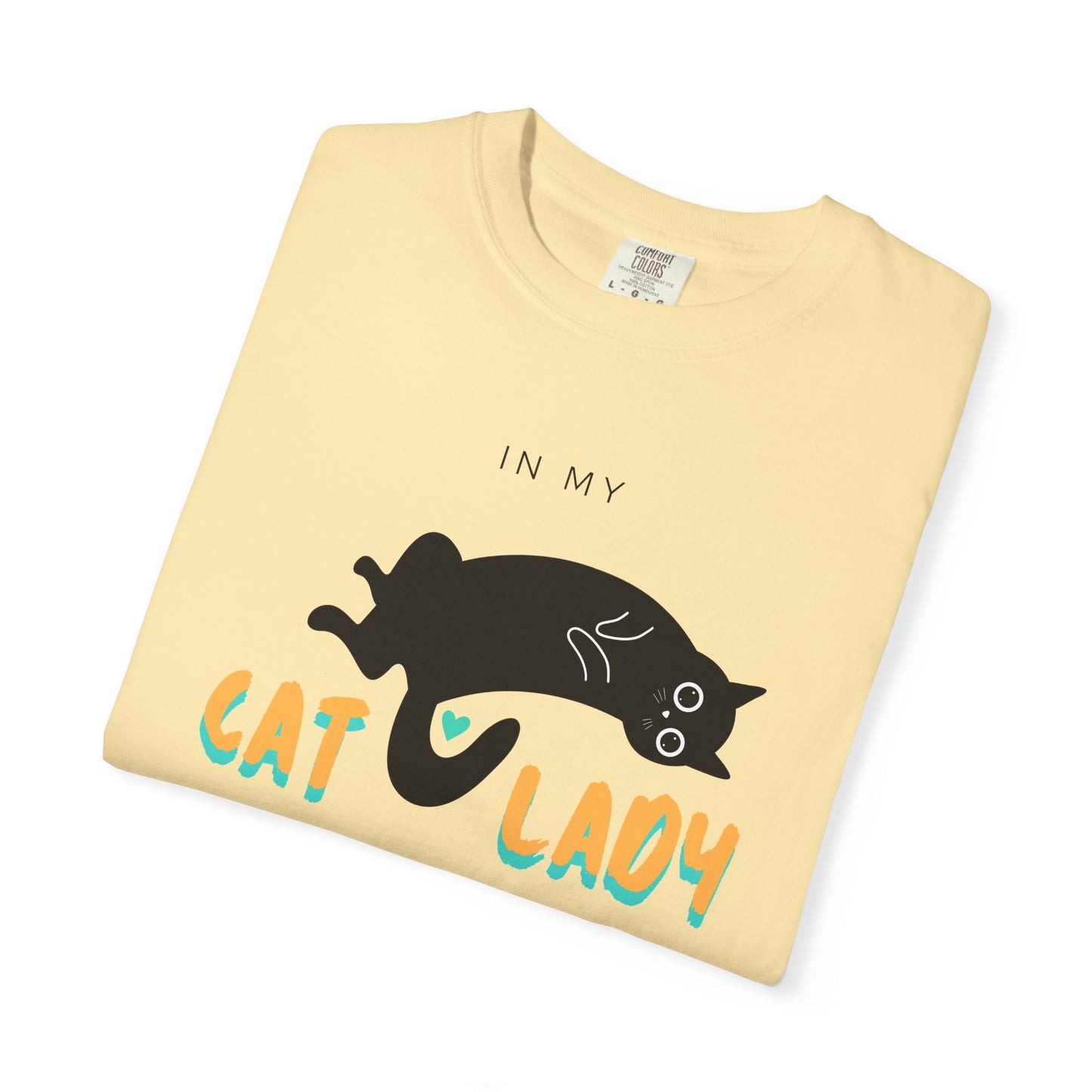Orange & Green Cat Lady Era Unisex Garment-Dyed T-shirt