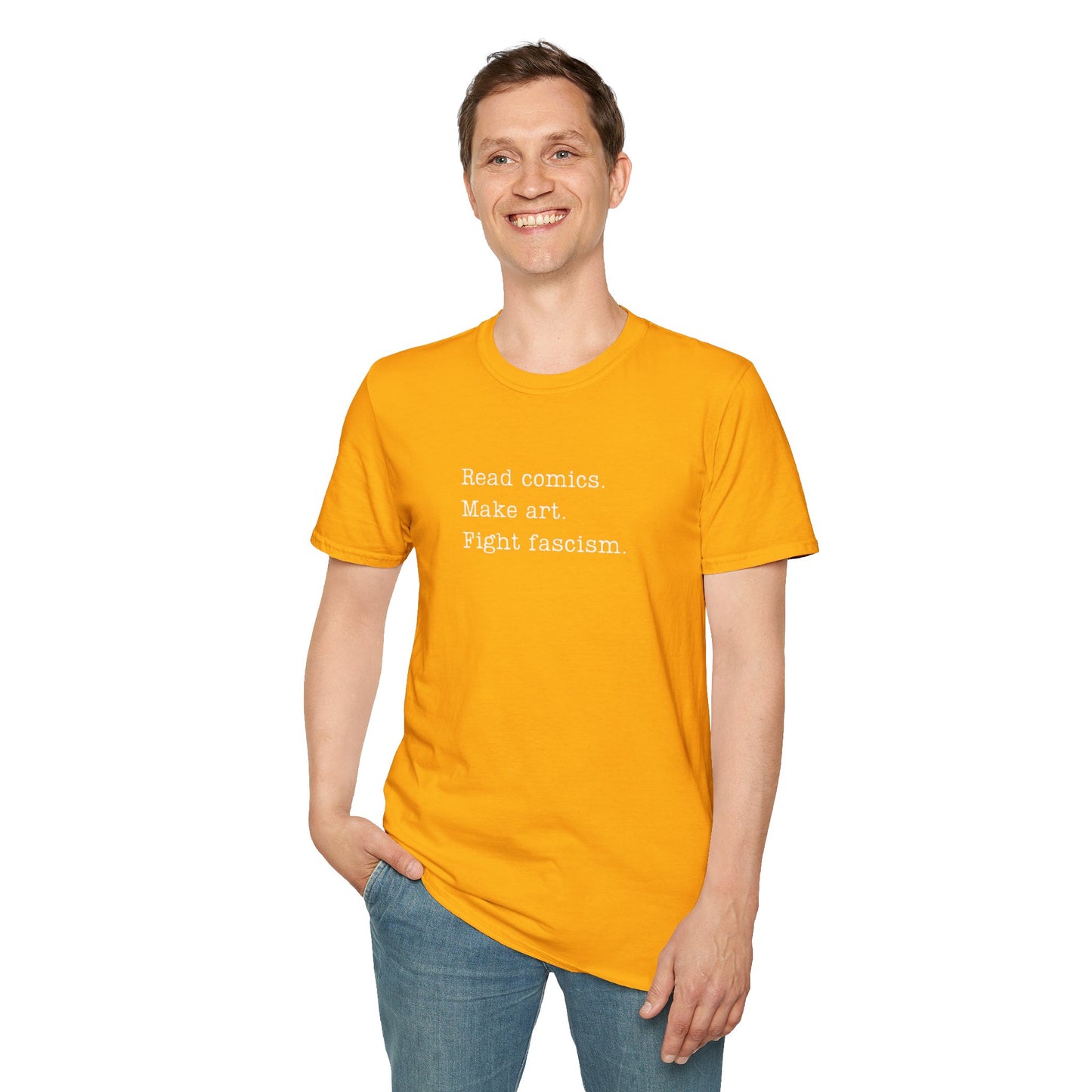 Read Comics, Fight Fascism Activist Tee Shirt