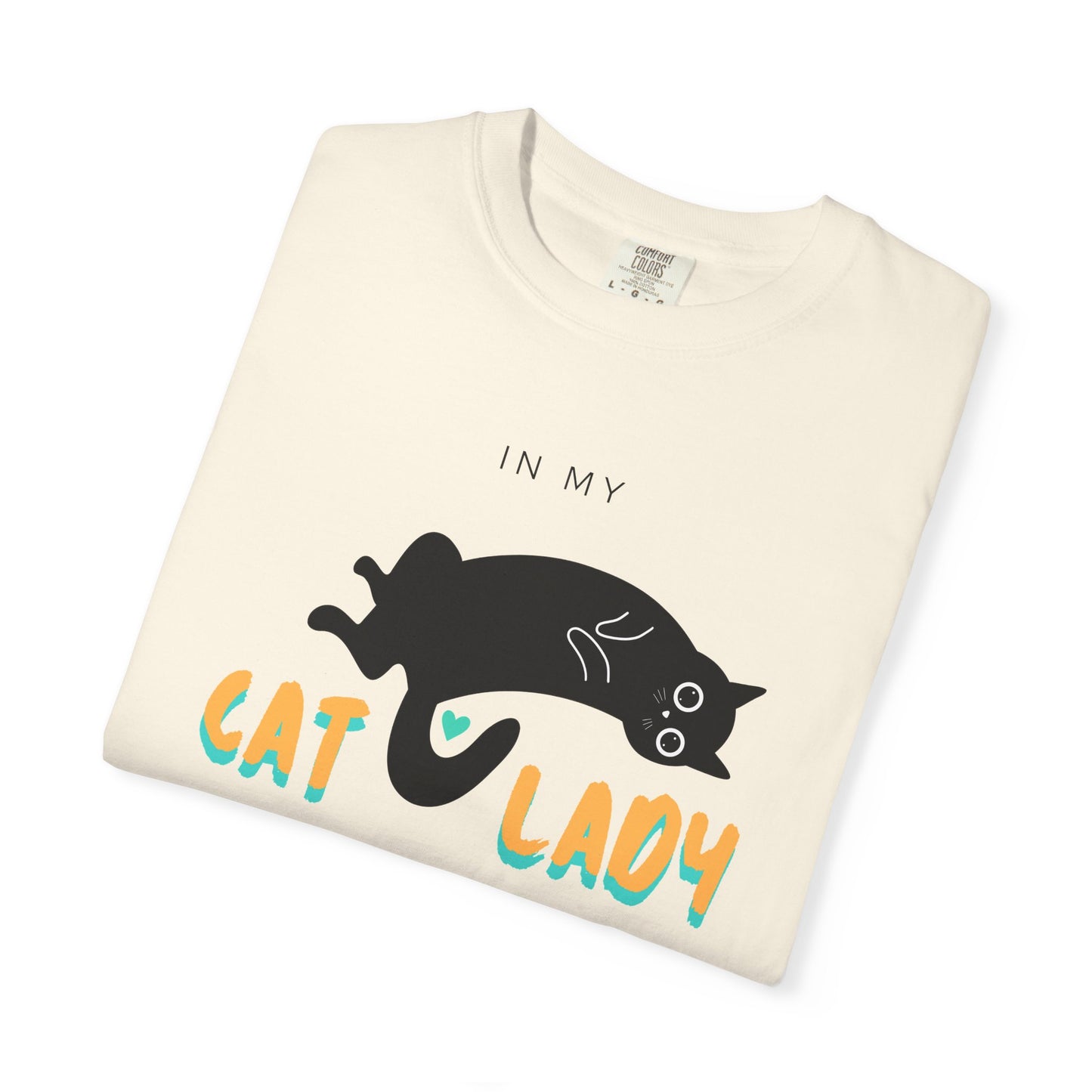 Orange & Green Cat Lady Era Unisex Garment-Dyed T-shirt