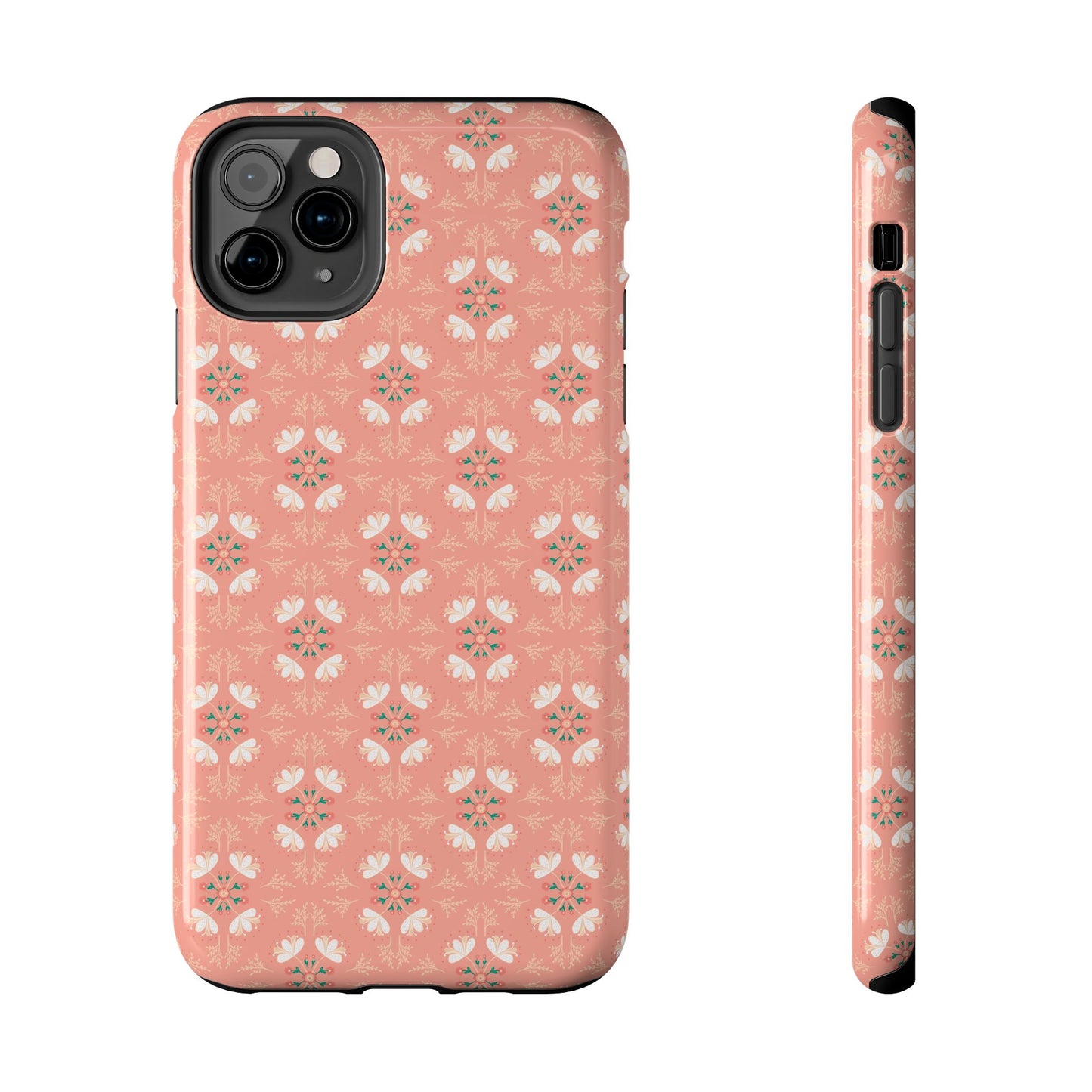 Pink Floral Tough Phone Cases