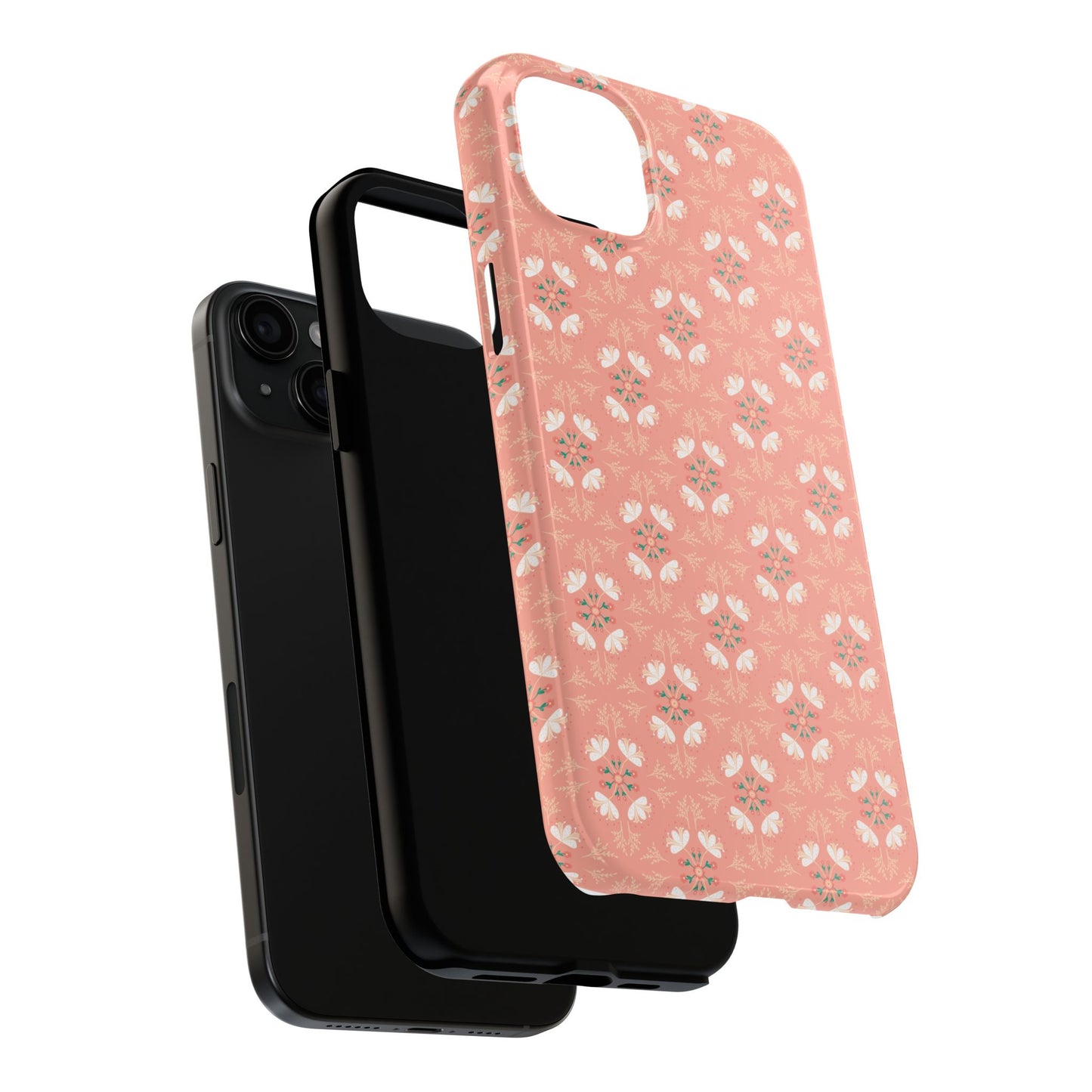 Pink Floral Tough Phone Cases