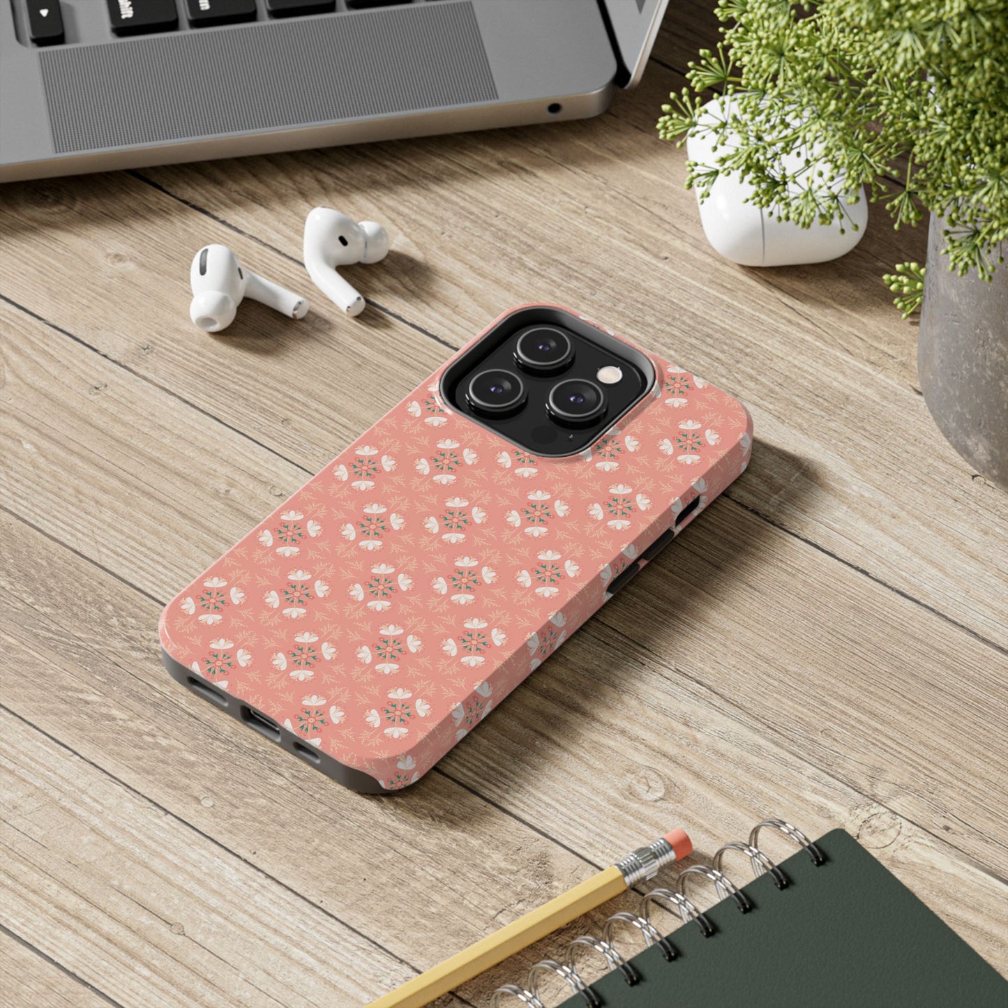 Pink Floral Tough Phone Cases