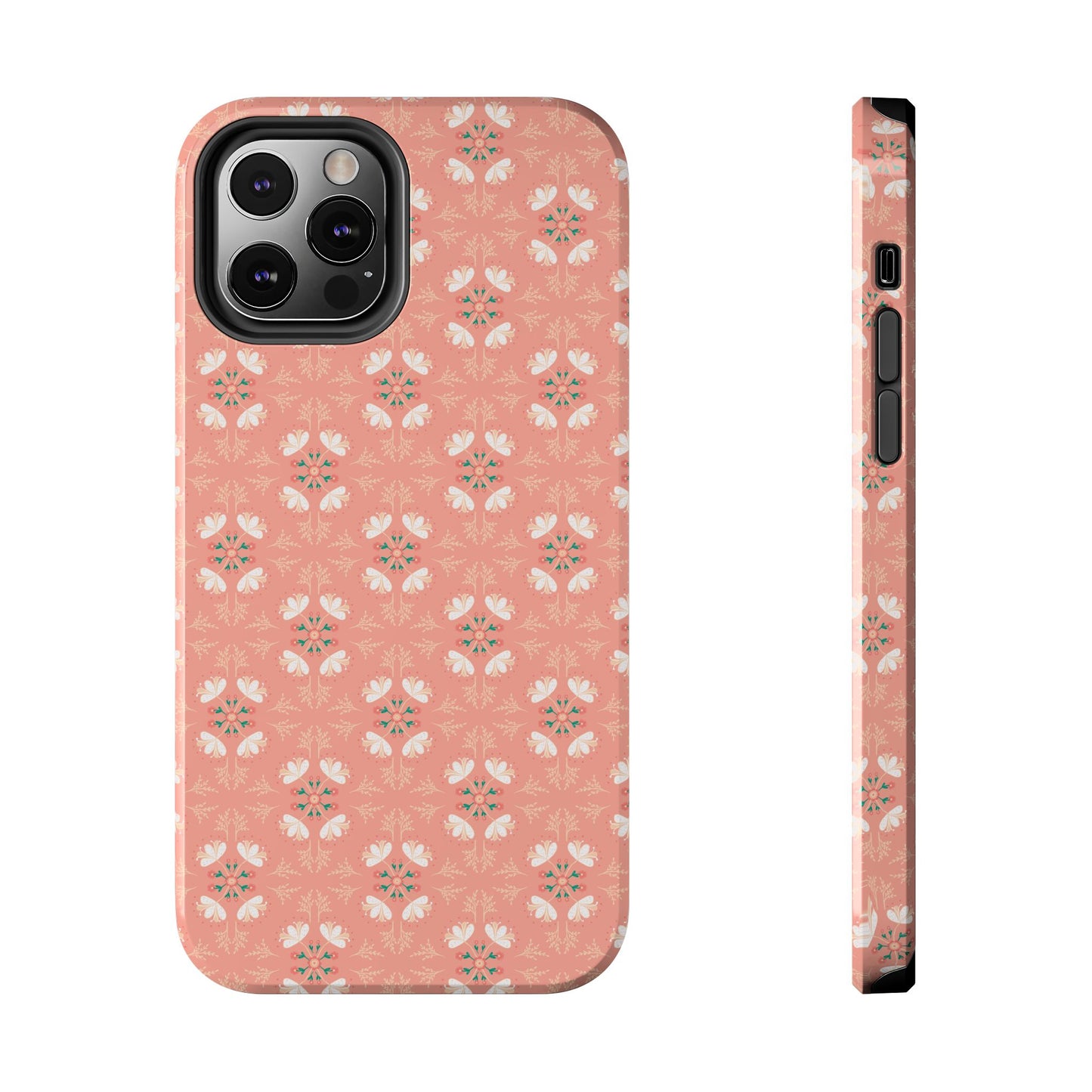 Pink Floral Tough Phone Cases