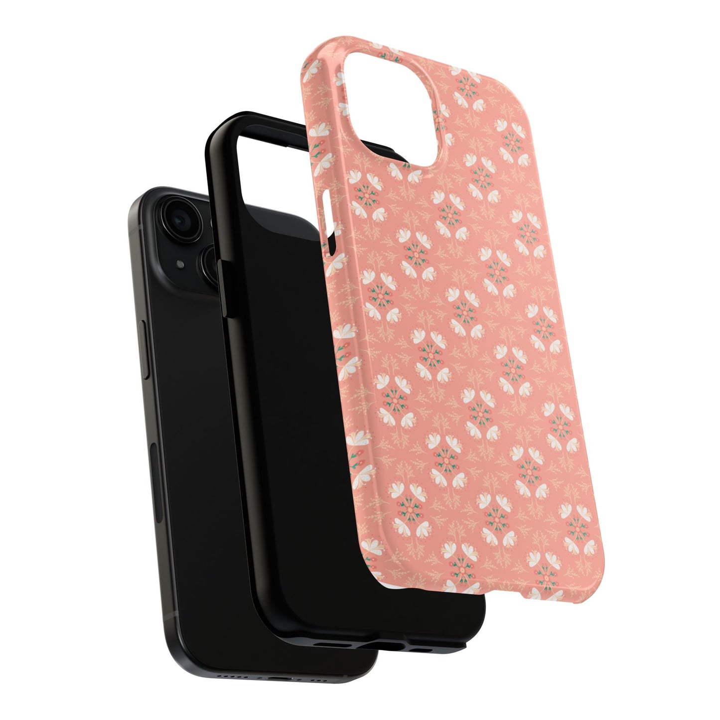 Pink Floral Tough Phone Cases