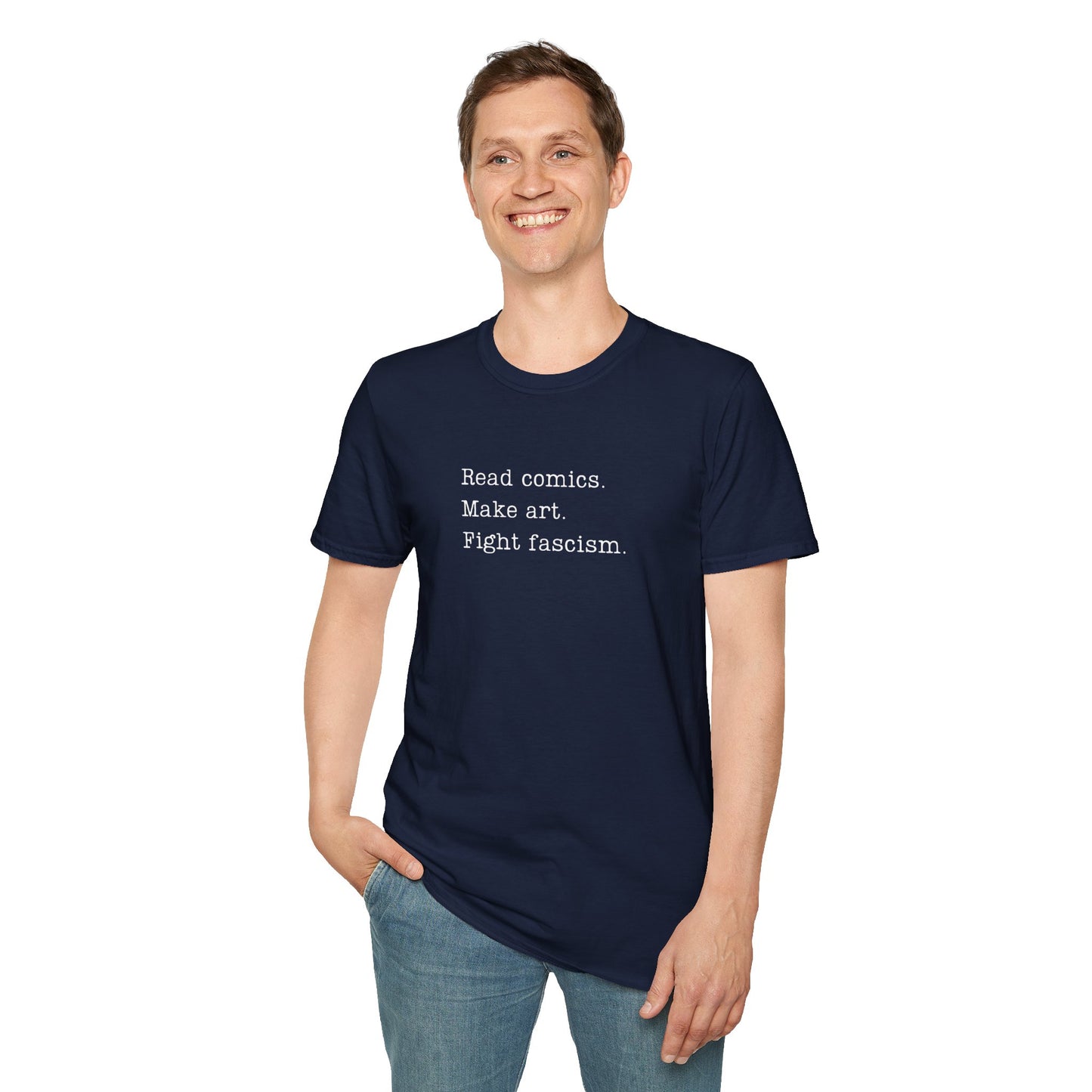 Read Comics, Fight Fascism Activist Tee Shirt