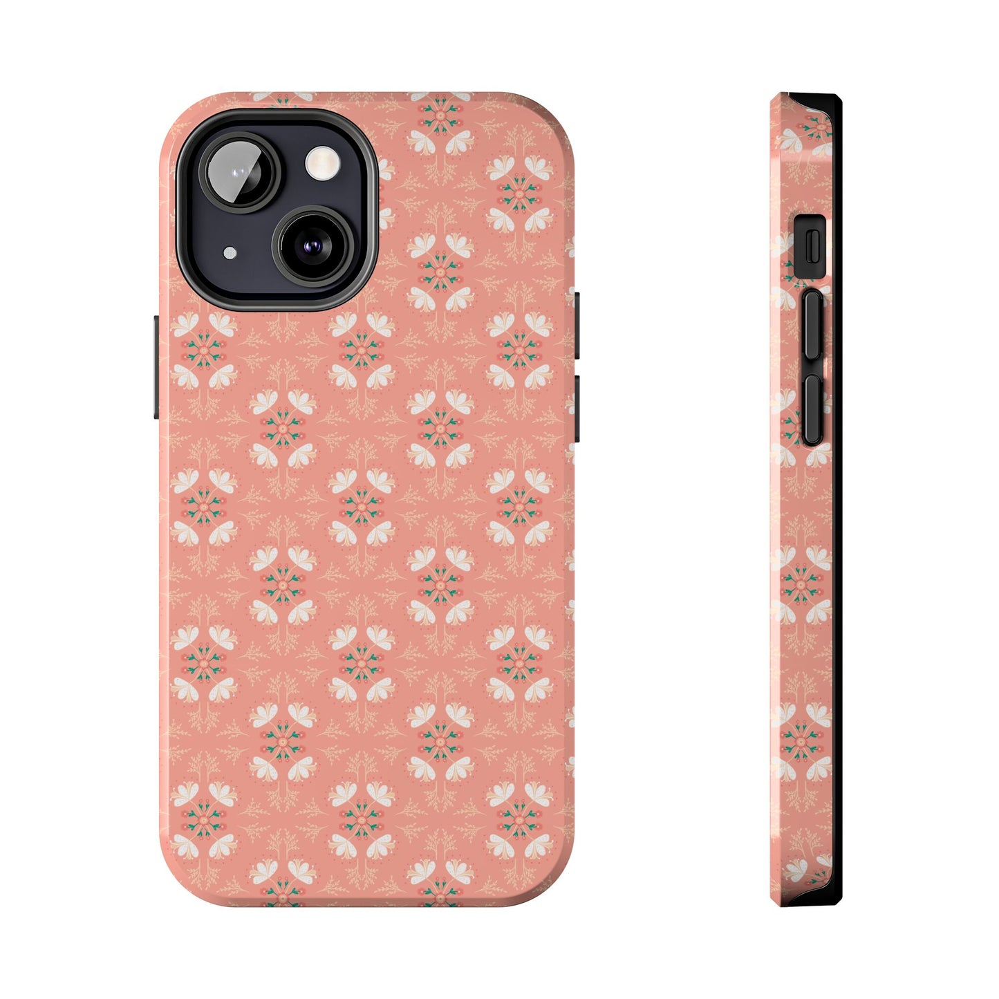 Pink Floral Tough Phone Cases