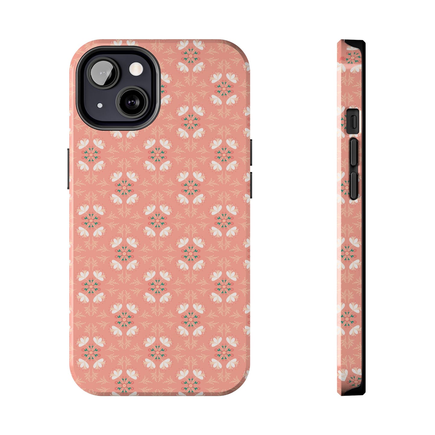 Pink Floral Tough Phone Cases