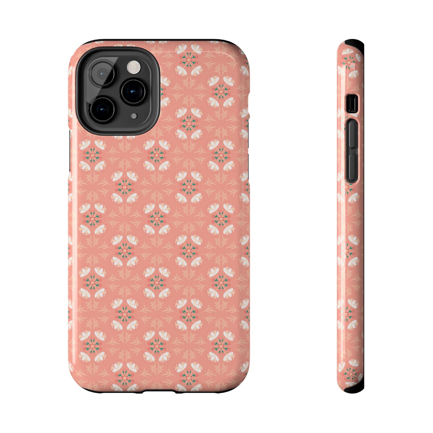 Pink Floral Tough Phone Cases