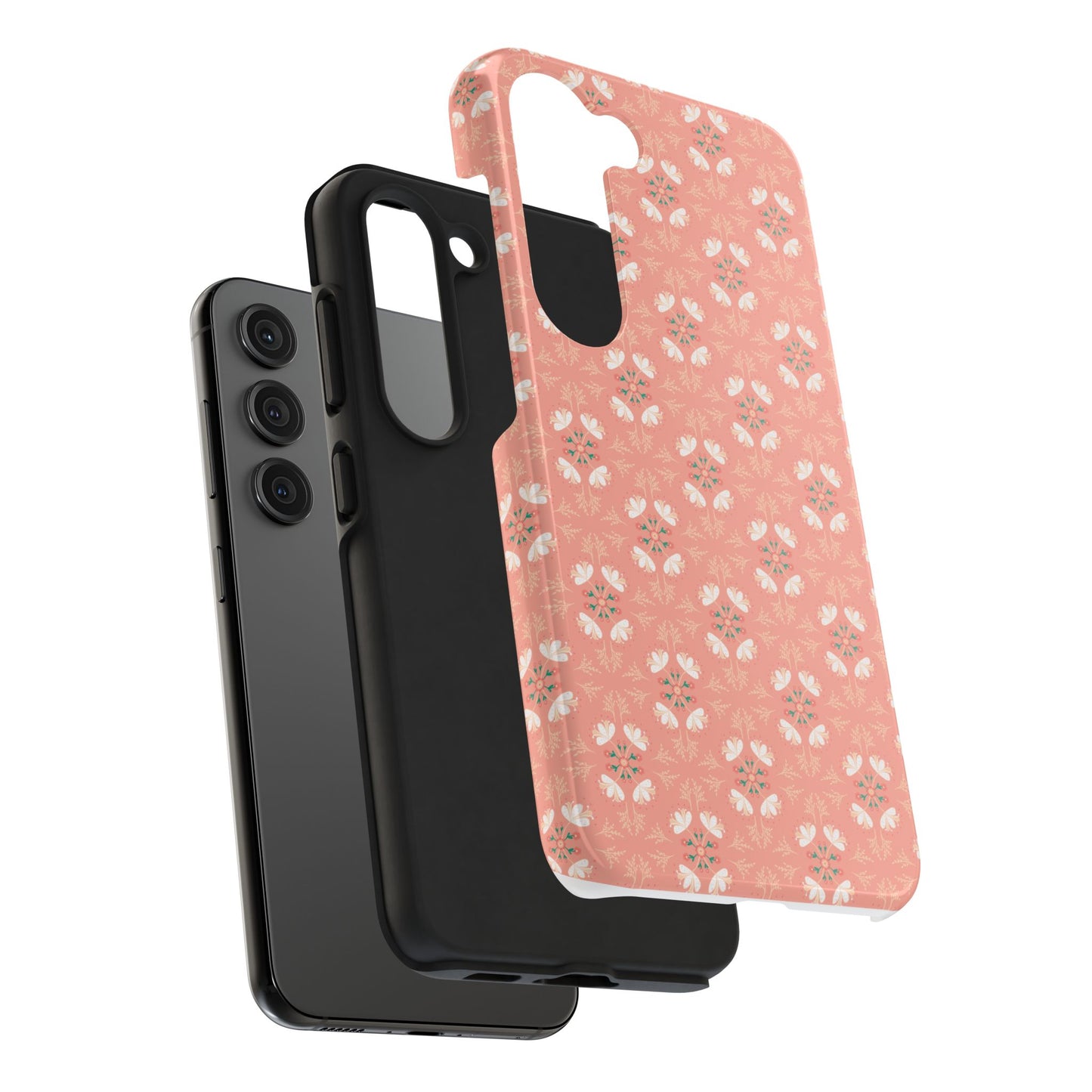 Pink Floral Tough Phone Cases