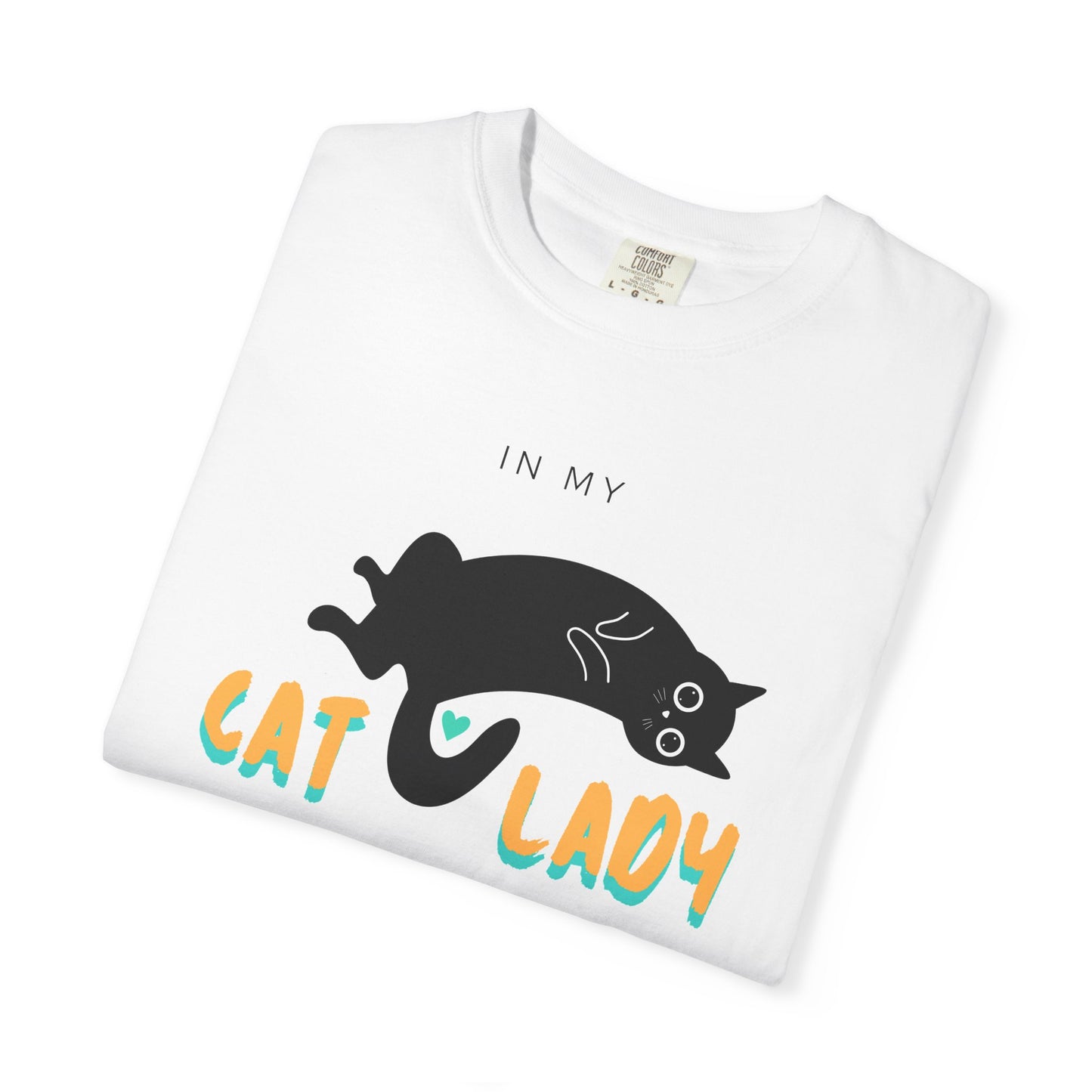Orange & Green Cat Lady Era Unisex Garment-Dyed T-shirt