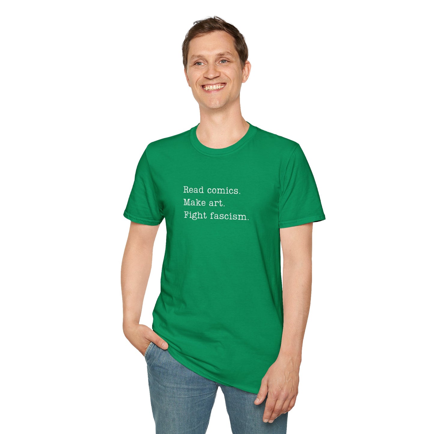 Read Comics, Fight Fascism Activist Tee Shirt