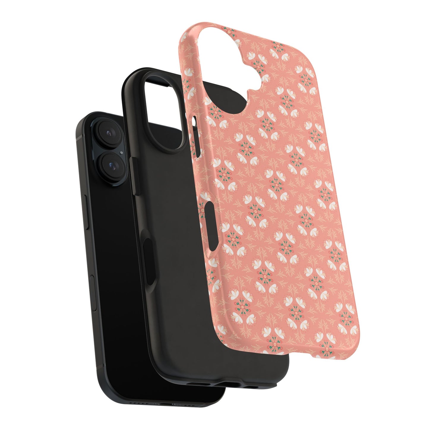 Pink Floral Tough Phone Cases