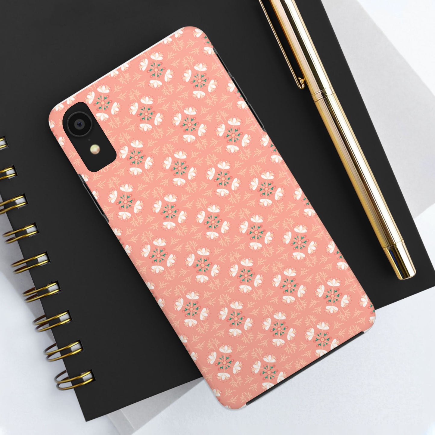 Pink Floral Tough Phone Cases