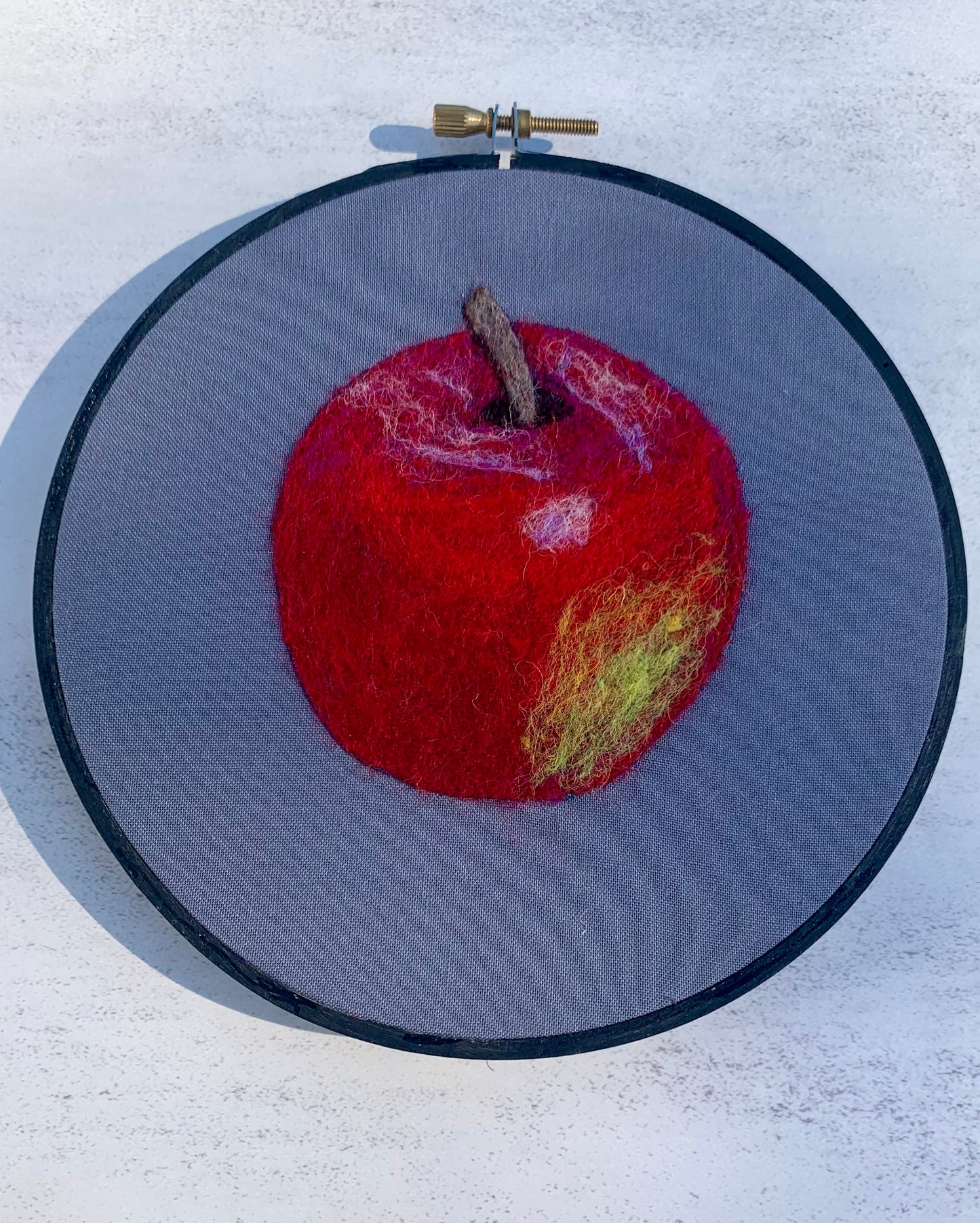 Red Apple Wool Painting