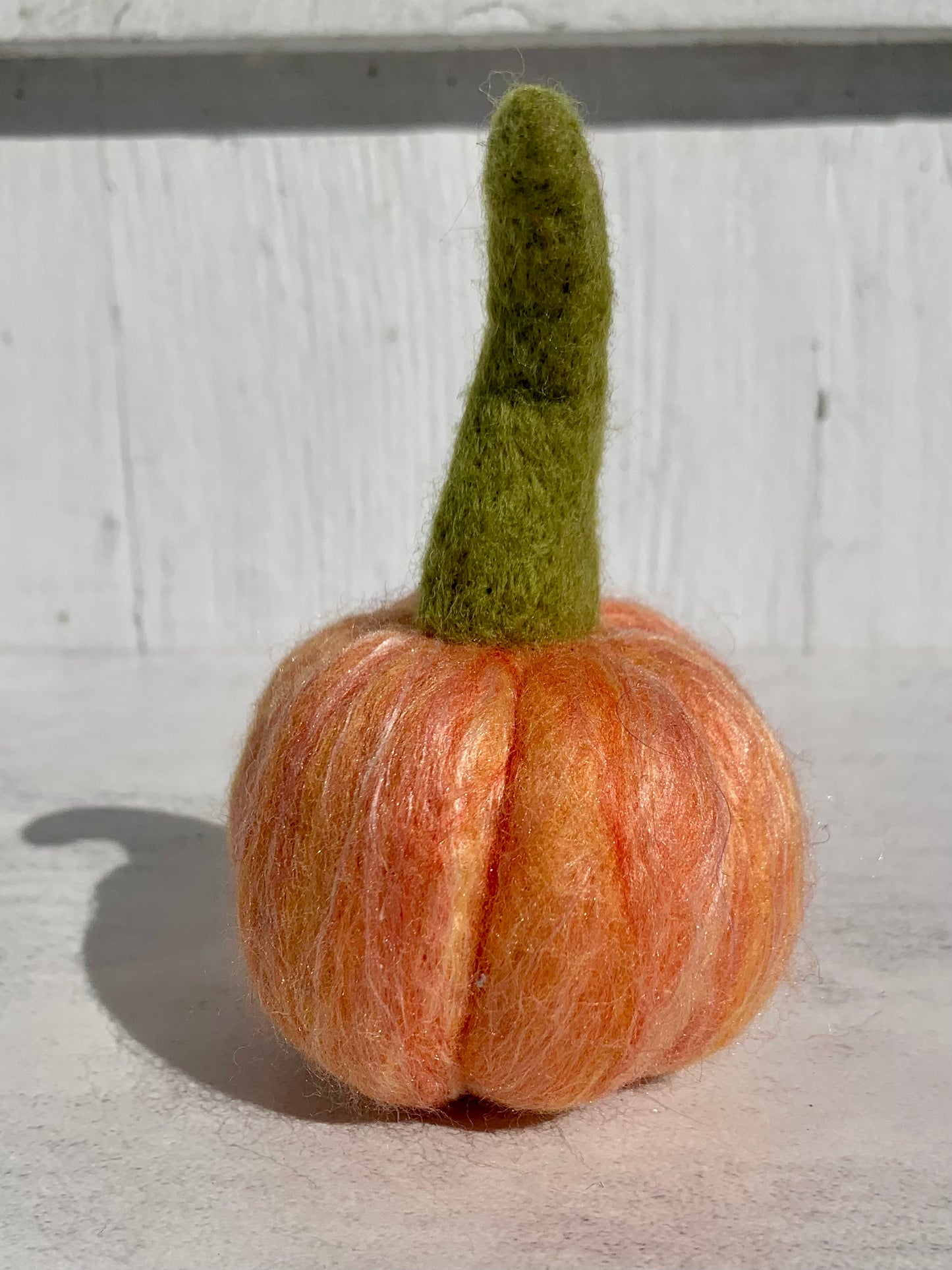 Medium Orange Felted Pumpkin